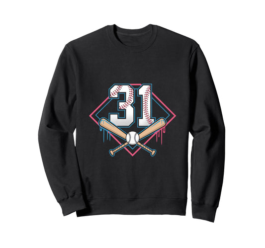 31Th Birthday Baseball Home Ice Sweatshirt - Aesthetic Graphic Men Women - T-Shirt, Sweatshirt, Hoodie