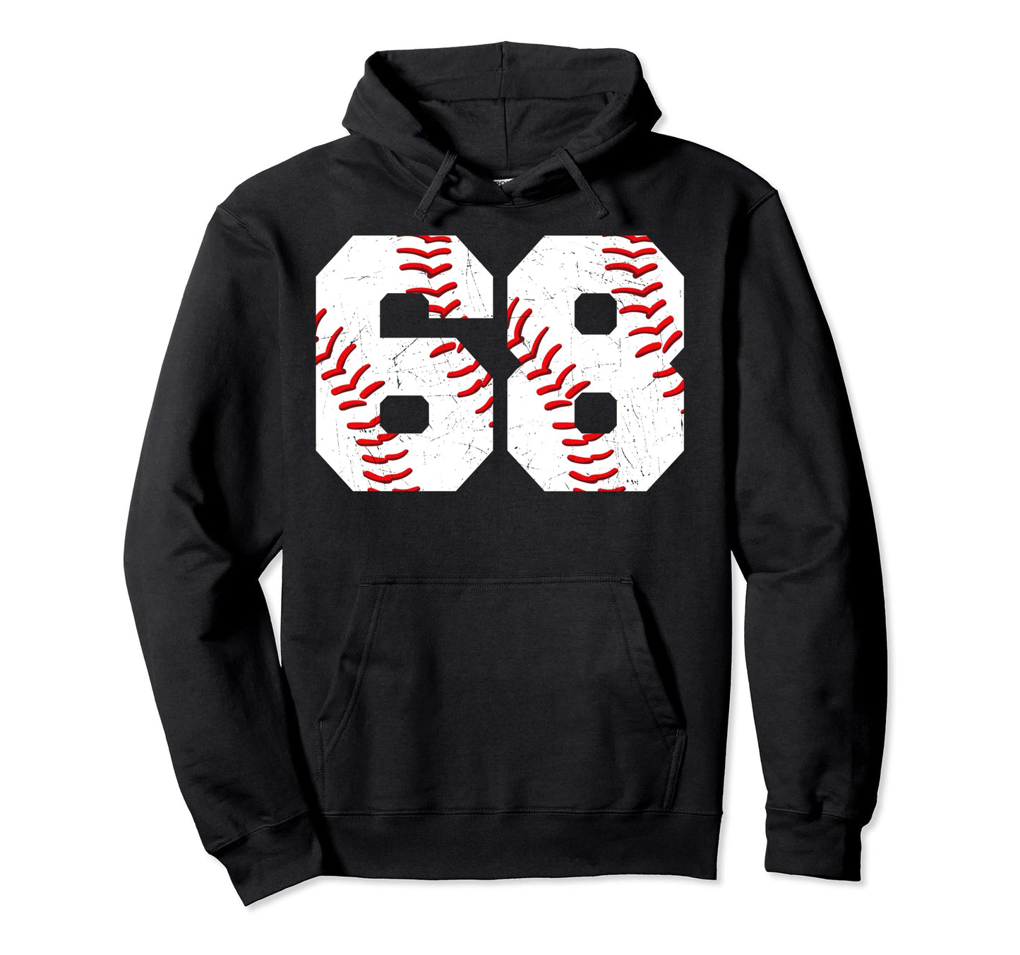 68 Birthday Baseball Theme Bday Party Hoodie - Custom Art Print Men Women - T-Shirt, Sweatshirt, Hoodie