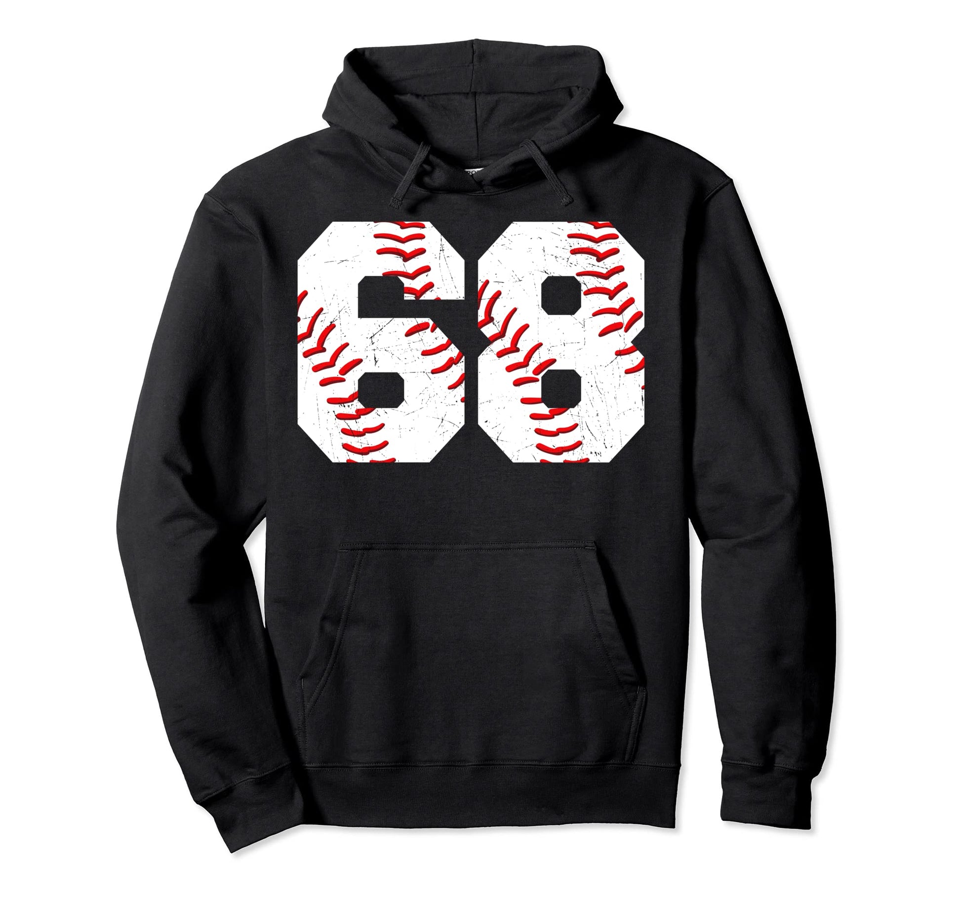 68 Birthday Baseball Theme Bday Party Hoodie - Custom Art Print Men Women - T-Shirt, Sweatshirt, Hoodie