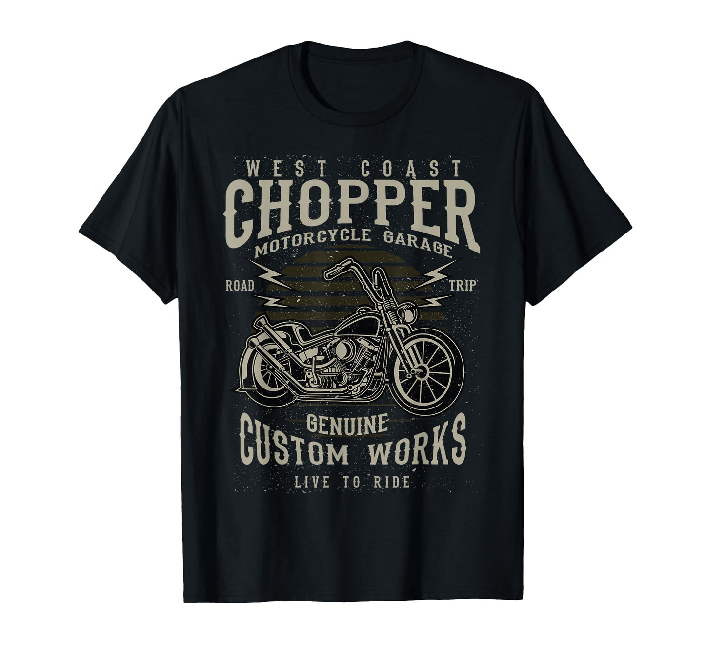 West Coast Chopper Motorcycle Garage T-Shirt - Custom Art Print for Adults - T-Shirt, Sweatshirt, Hoodie