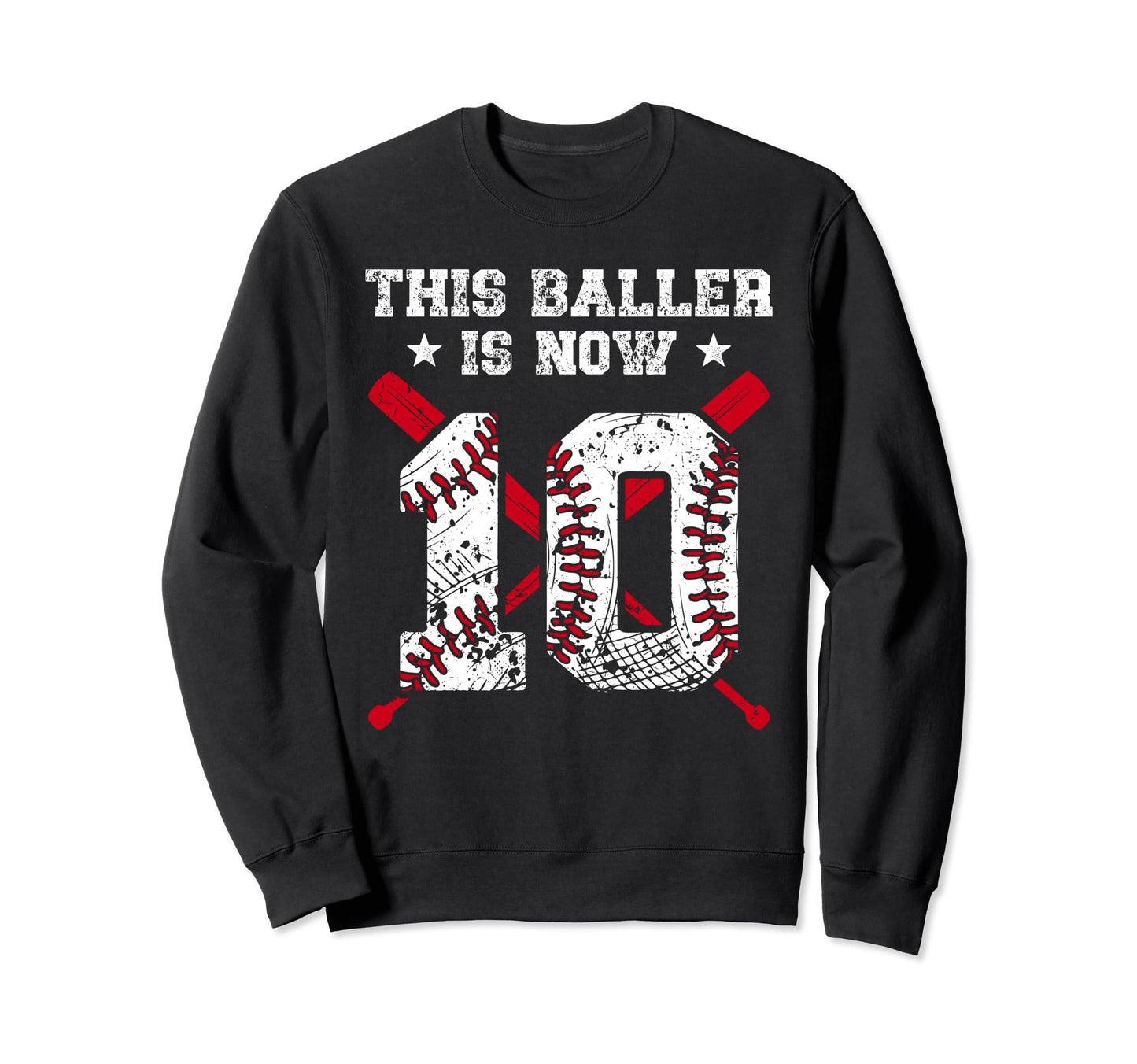 This Baller Is Now 10 Year Old Sweatshirt - Minimalist Print Men Women - T-Shirt, Sweatshirt, Hoodie