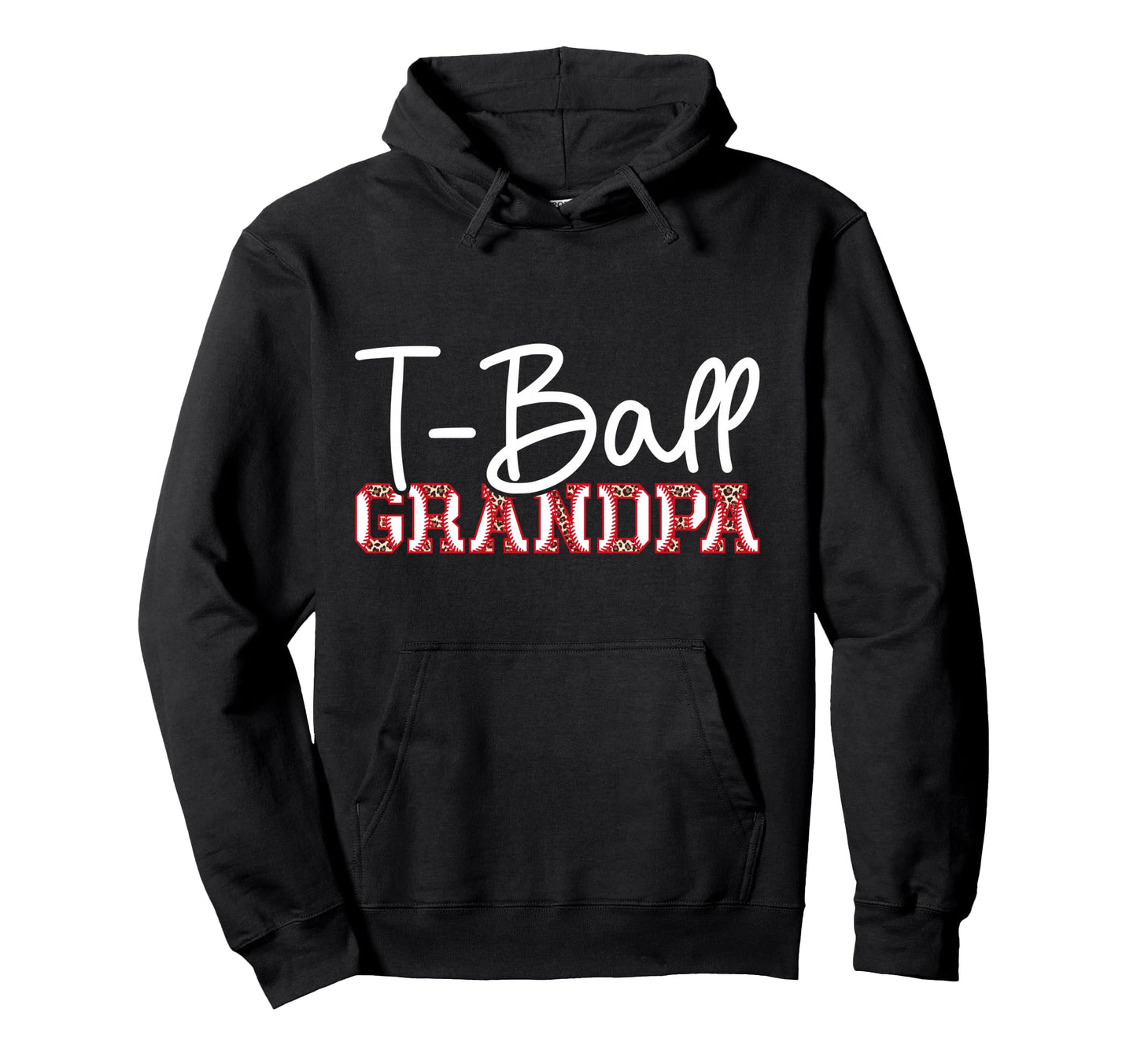 T Ball Grandpa Leopard Baseball T Ball Hoodie - Custom Art Print Unisex - T-Shirt, Sweatshirt, Hoodie