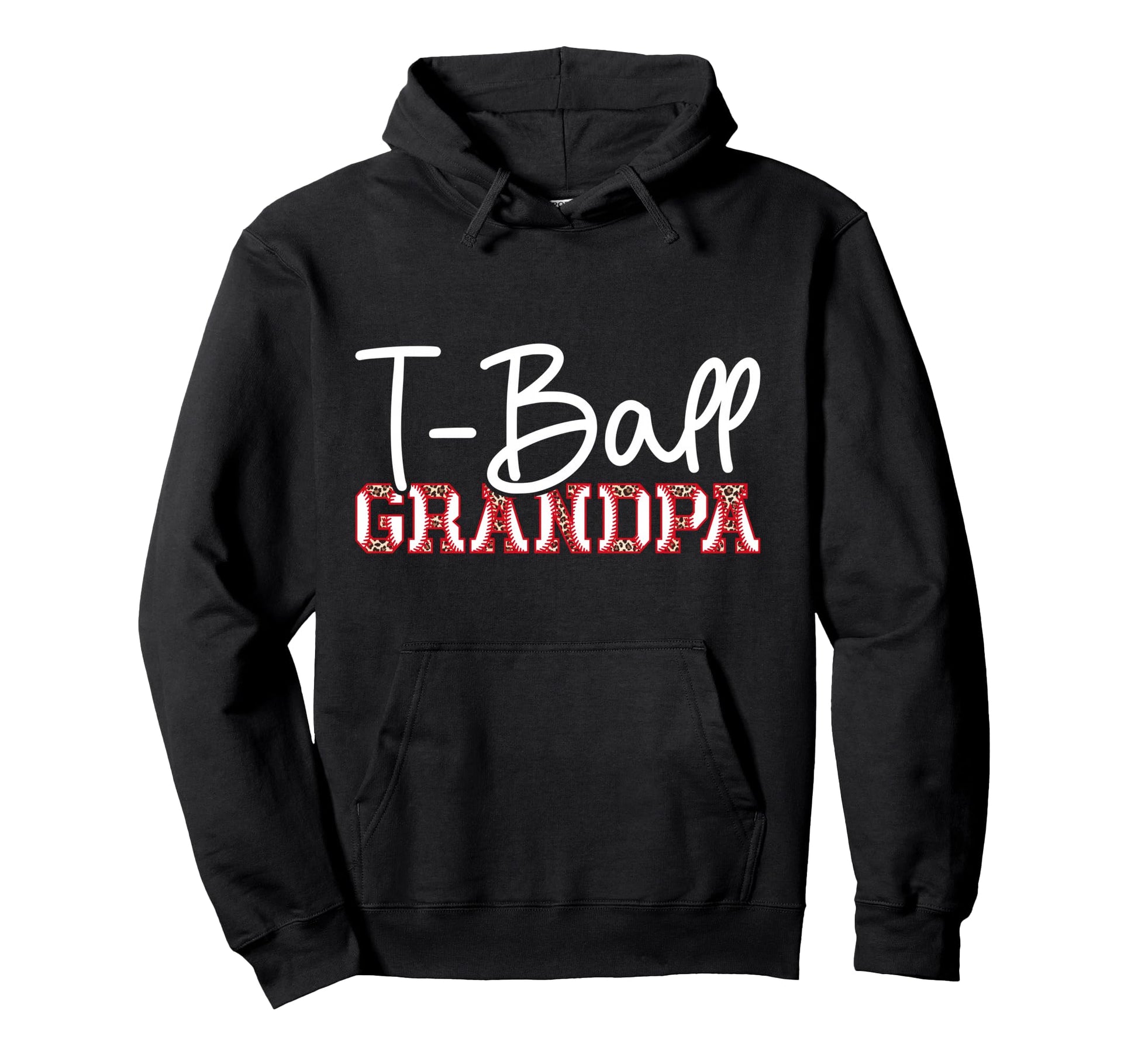 T Ball Grandpa Leopard Baseball T Ball Hoodie - Custom Art Print Unisex - T-Shirt, Sweatshirt, Hoodie
