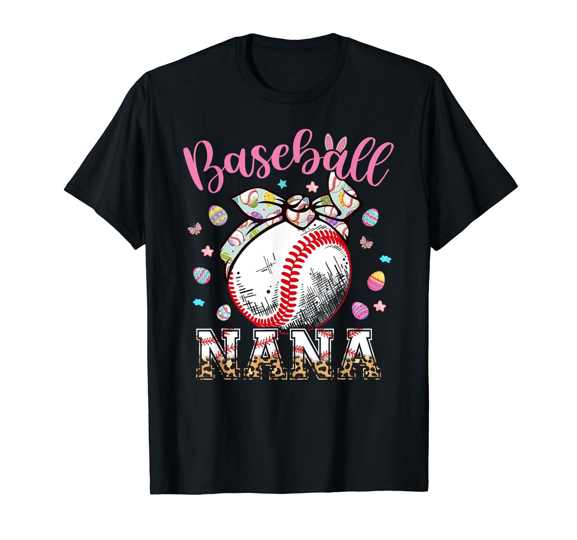 Baseball Nana Headband Leopard T-Shirt - Aesthetic Graphic for Adults - T-Shirt, Sweatshirt, Hoodie