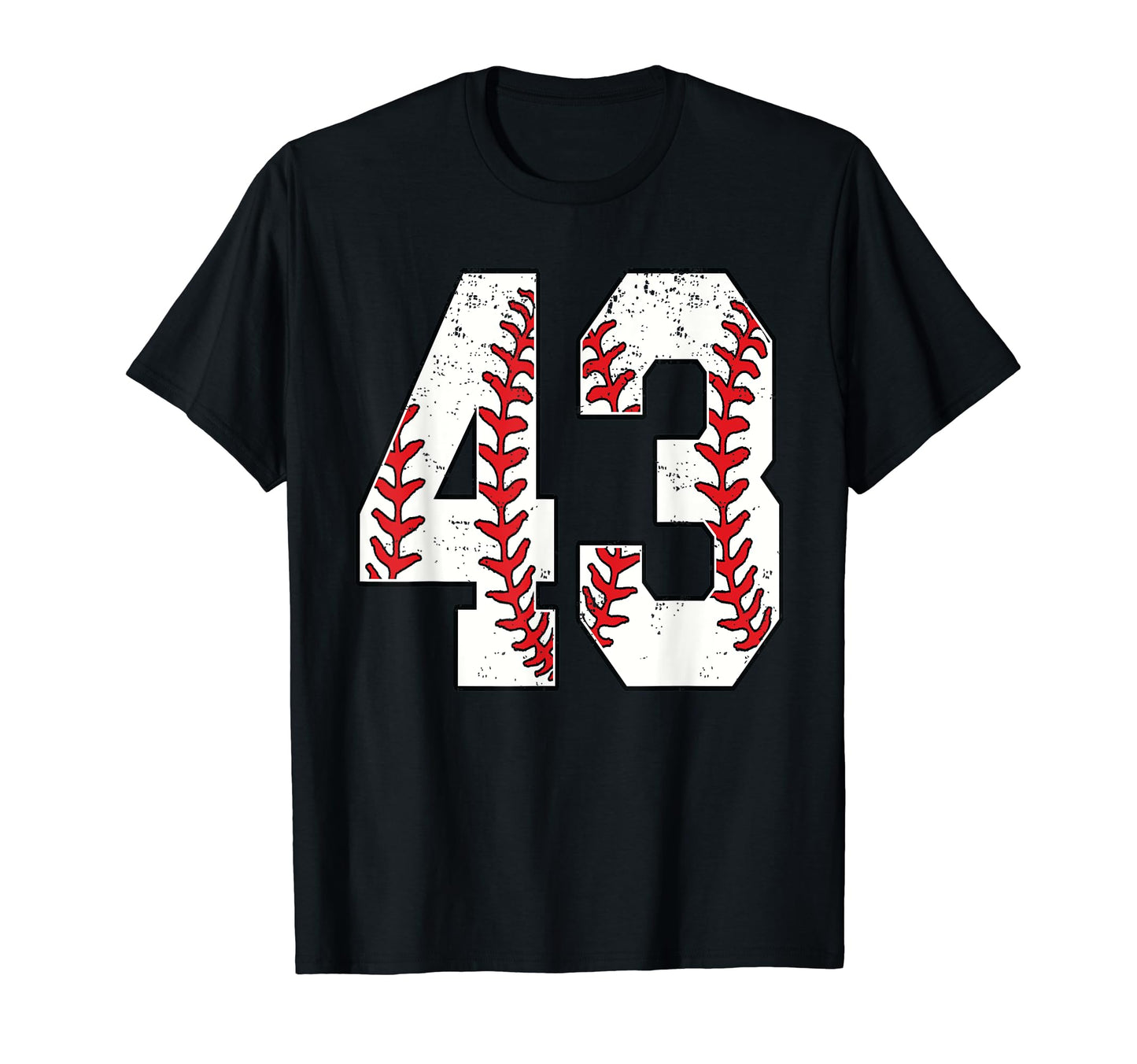 Number 43 Baseball 43 Jersey Number T-Shirt - Graphic Print Unisex - T-Shirt, Sweatshirt, Hoodie
