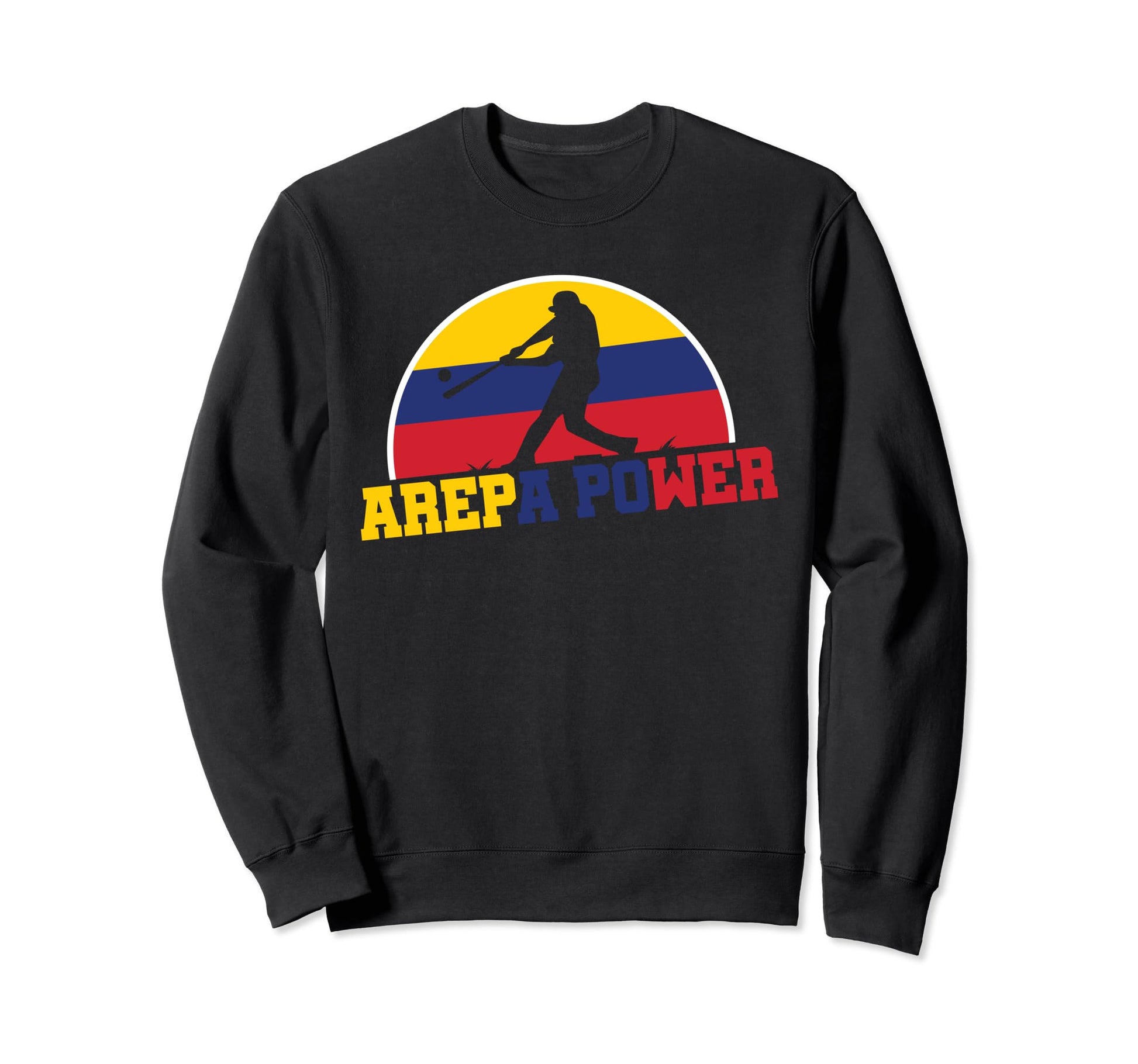 Colombia Arepa Power Baseball Sweatshirt - Unique Graphic for Adults - T-Shirt, Sweatshirt, Hoodie