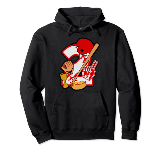 Baseball 2Th Birthday Party Number 2 2 Hoodie - Unique Graphic for Adults - T-Shirt, Sweatshirt, Hoodie