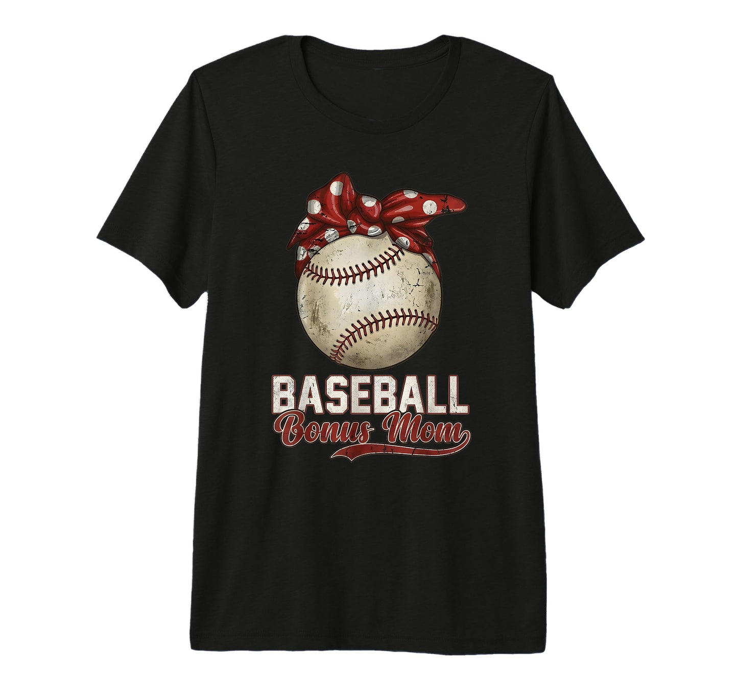 Baseball Bonus Mom Stepmother Bow Game T-Shirt - Novelty Apparel Men Women - T-Shirt, Sweatshirt, Hoodie