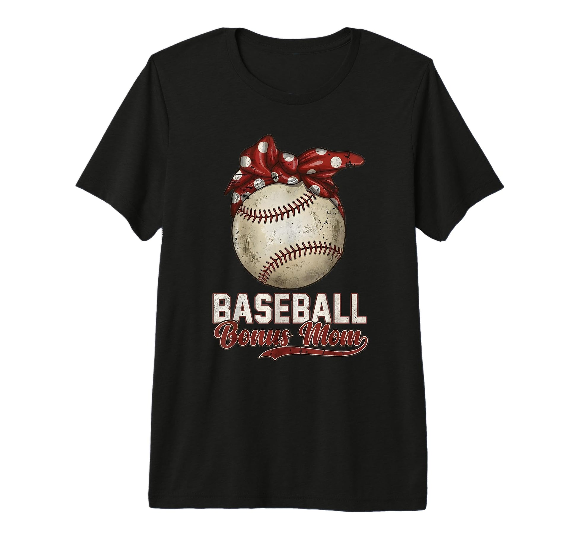 Baseball Bonus Mom Stepmother Bow Game T-Shirt - Novelty Apparel Men Women - T-Shirt, Sweatshirt, Hoodie