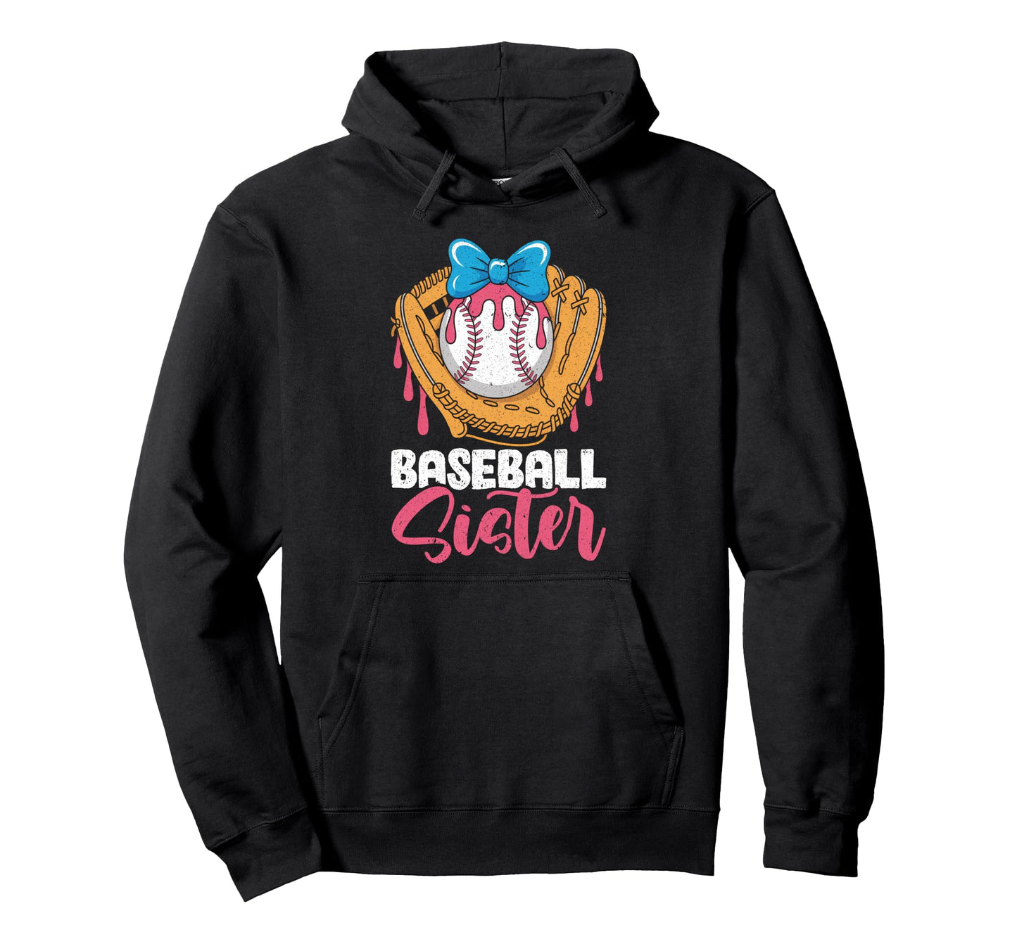 Baseball Sister Coquette Bow Biggest Hoodie - Aesthetic Graphic Men Women - T-Shirt, Sweatshirt, Hoodie