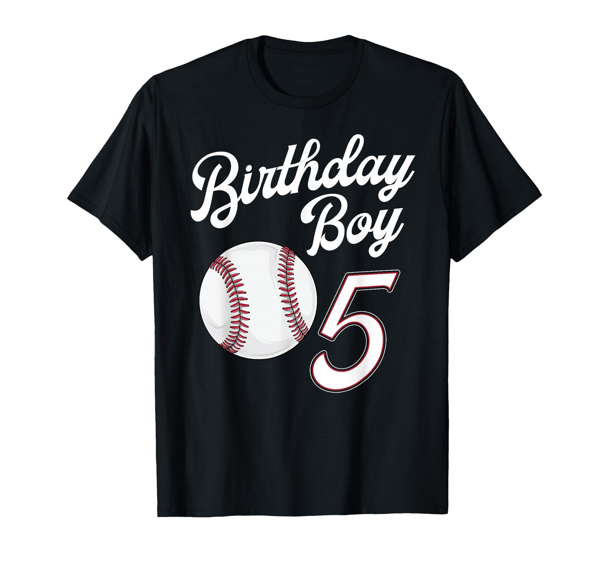 5 Years Old Baseball Themed 5Th T-Shirt - Custom Art Print Men Women - T-Shirt, Sweatshirt, Hoodie