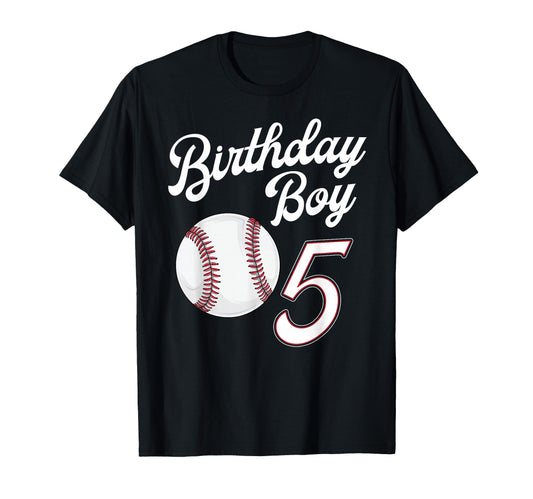 5 Years Old Baseball Themed 5Th T-Shirt - Custom Art Print Men Women - T-Shirt, Sweatshirt, Hoodie