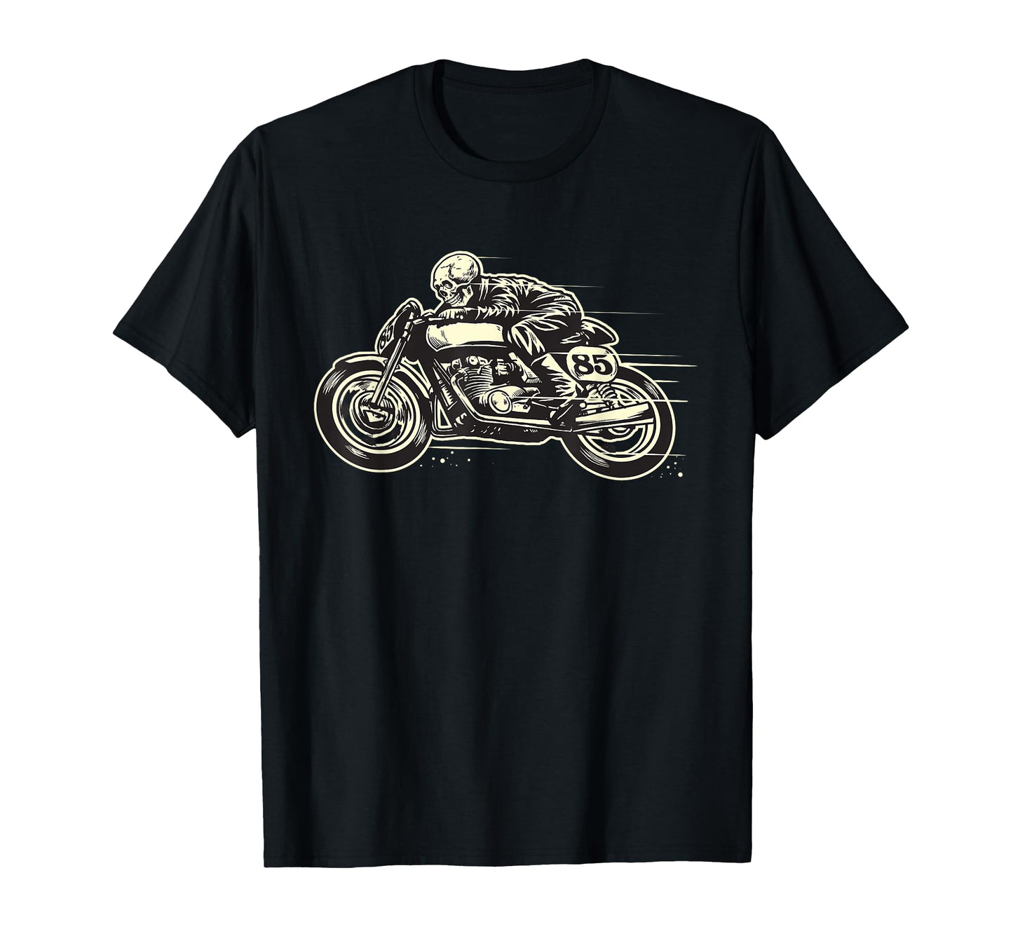 Cafe Racer Ghost Race Rider Motorcycle T-Shirt - Trendy Graphic for Adults - T-Shirt, Sweatshirt, Hoodie