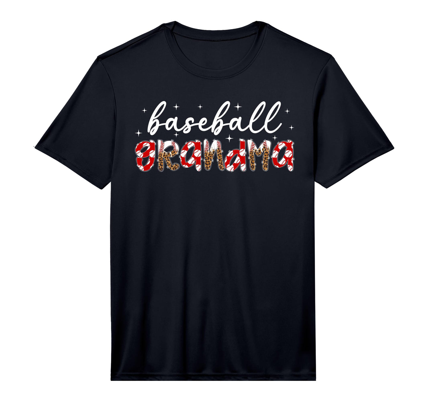 Mens Baseball Grandma Leopard T-Shirt - Custom Art Print for Adults - T-Shirt, Sweatshirt, Hoodie