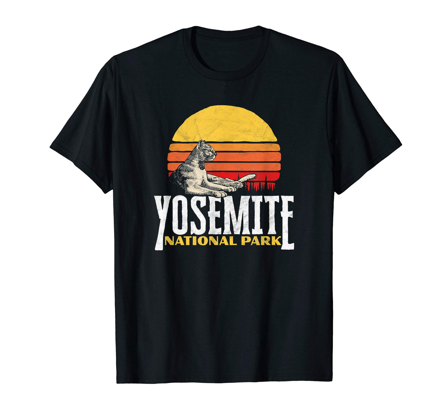 Yosemite National Park Mountain Lion T-Shirt - Custom Art Print for Adults - T-Shirt, Sweatshirt, Hoodie
