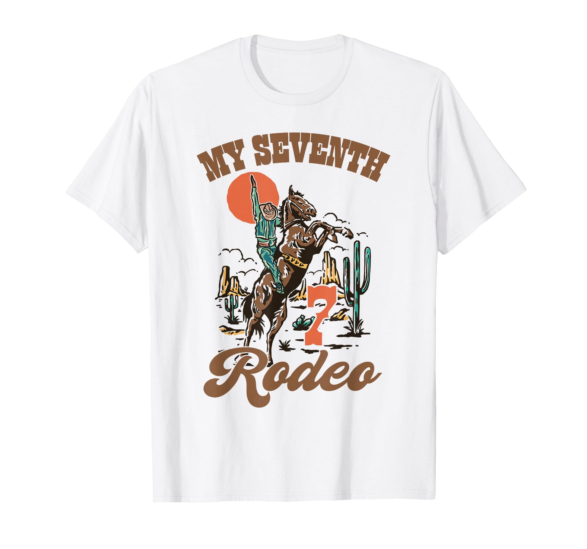 My Seven Rodeo Western 7Th Birthday T-Shirt - Custom Art Print Unisex - T-Shirt, Sweatshirt, Hoodie