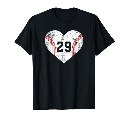 Baseball 29 Jersey Number T-Shirt - Novelty Apparel Unisex - T-Shirt, Sweatshirt, Hoodie