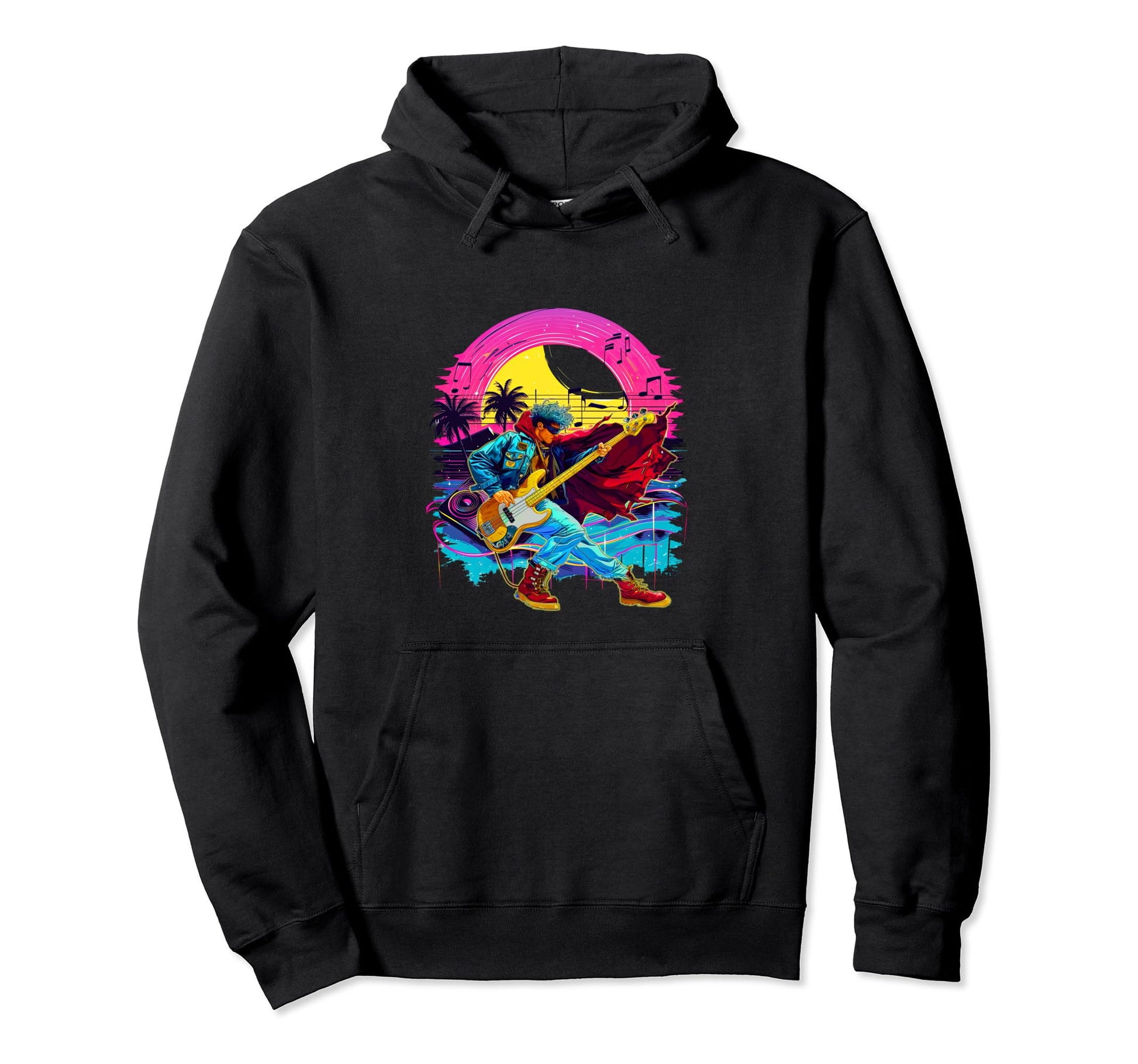 80S 90S Streetwear Rocker Dude Super Hero Hoodie - Graphic Print Men Women - T-Shirt, Sweatshirt, Hoodie