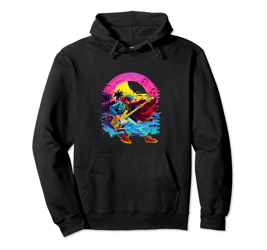 80S 90S Streetwear Rocker Dude Super Hero Hoodie - Graphic Print Men Women - T-Shirt, Sweatshirt, Hoodie