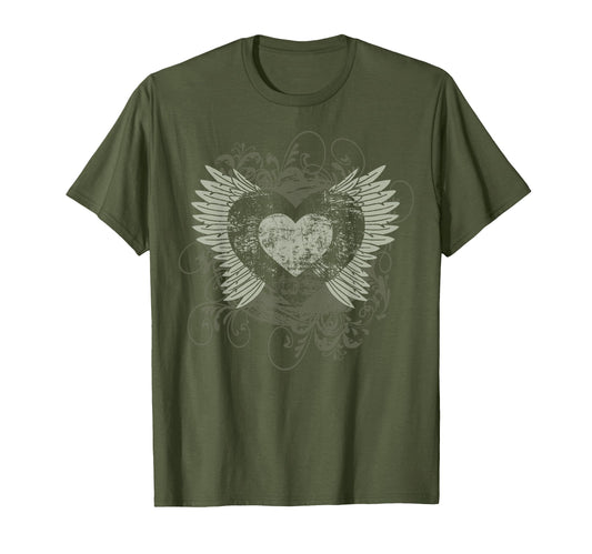 Aesthetic Y2K Fairy Wings Heart Alto T-Shirt - Novelty Apparel for Adults - T-Shirt, Sweatshirt, Hoodie