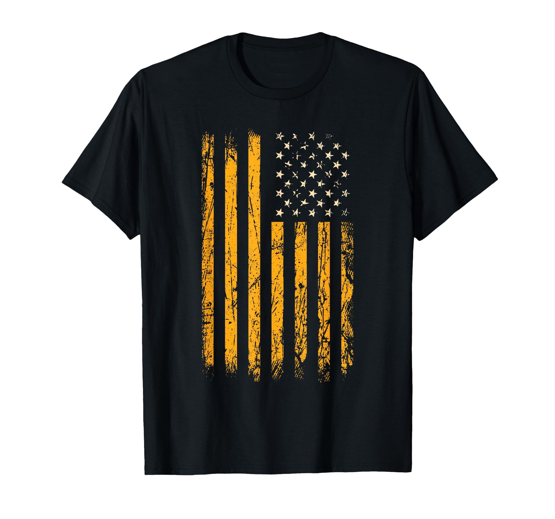 Orange Stars Stripes Flag Orange T-Shirt - Fun Novelty Design for Adults - T-Shirt, Sweatshirt, Hoodie