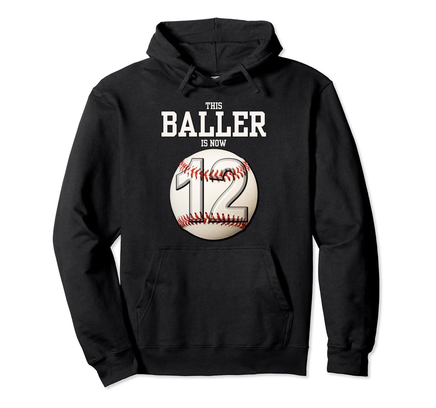 12 Years Old Baseball Themed 12Th Birthday Hoodie - Unique Graphic Unisex - T-Shirt, Sweatshirt, Hoodie