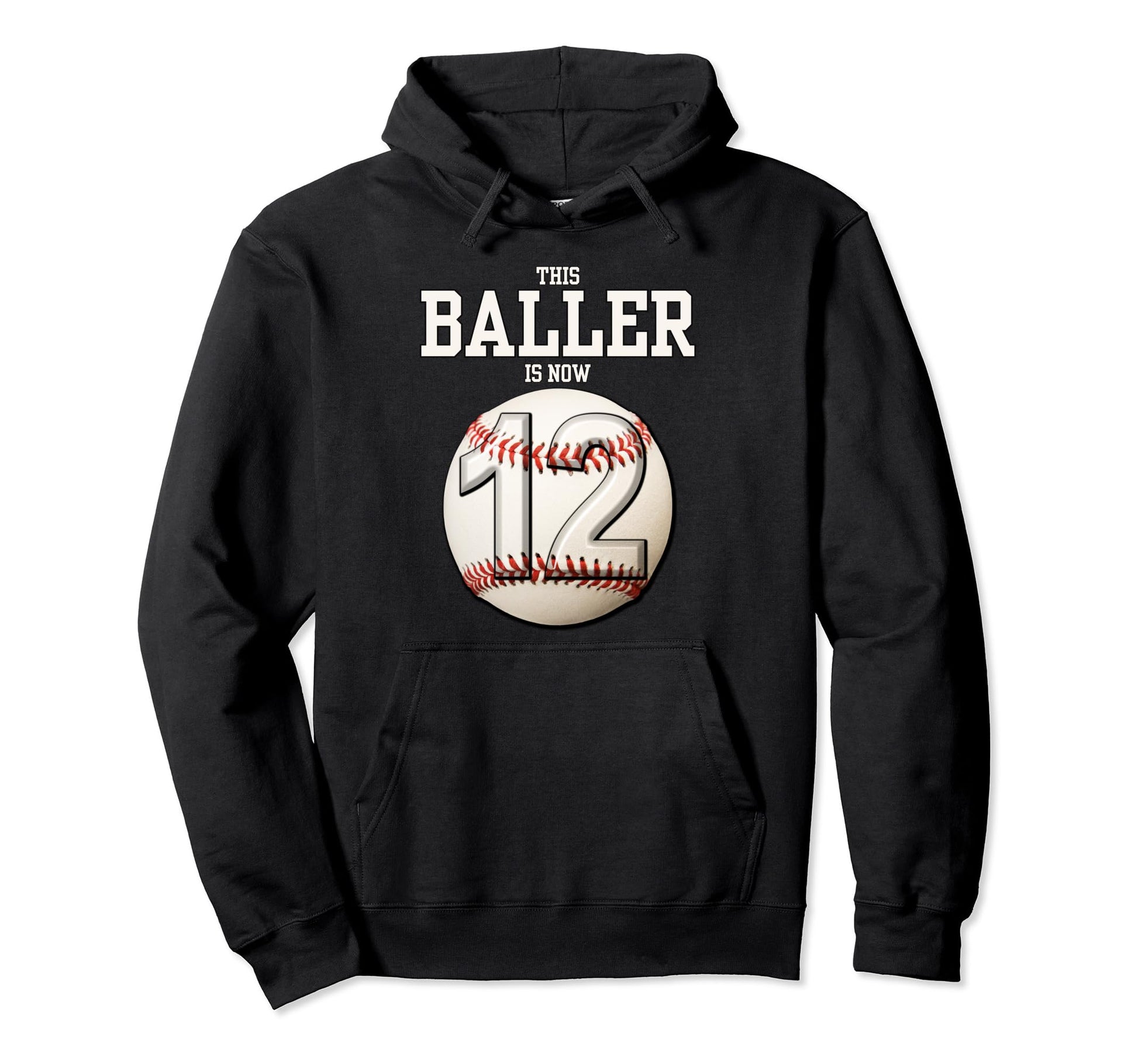 12 Years Old Baseball Themed 12Th Birthday Hoodie - Unique Graphic Unisex - T-Shirt, Sweatshirt, Hoodie