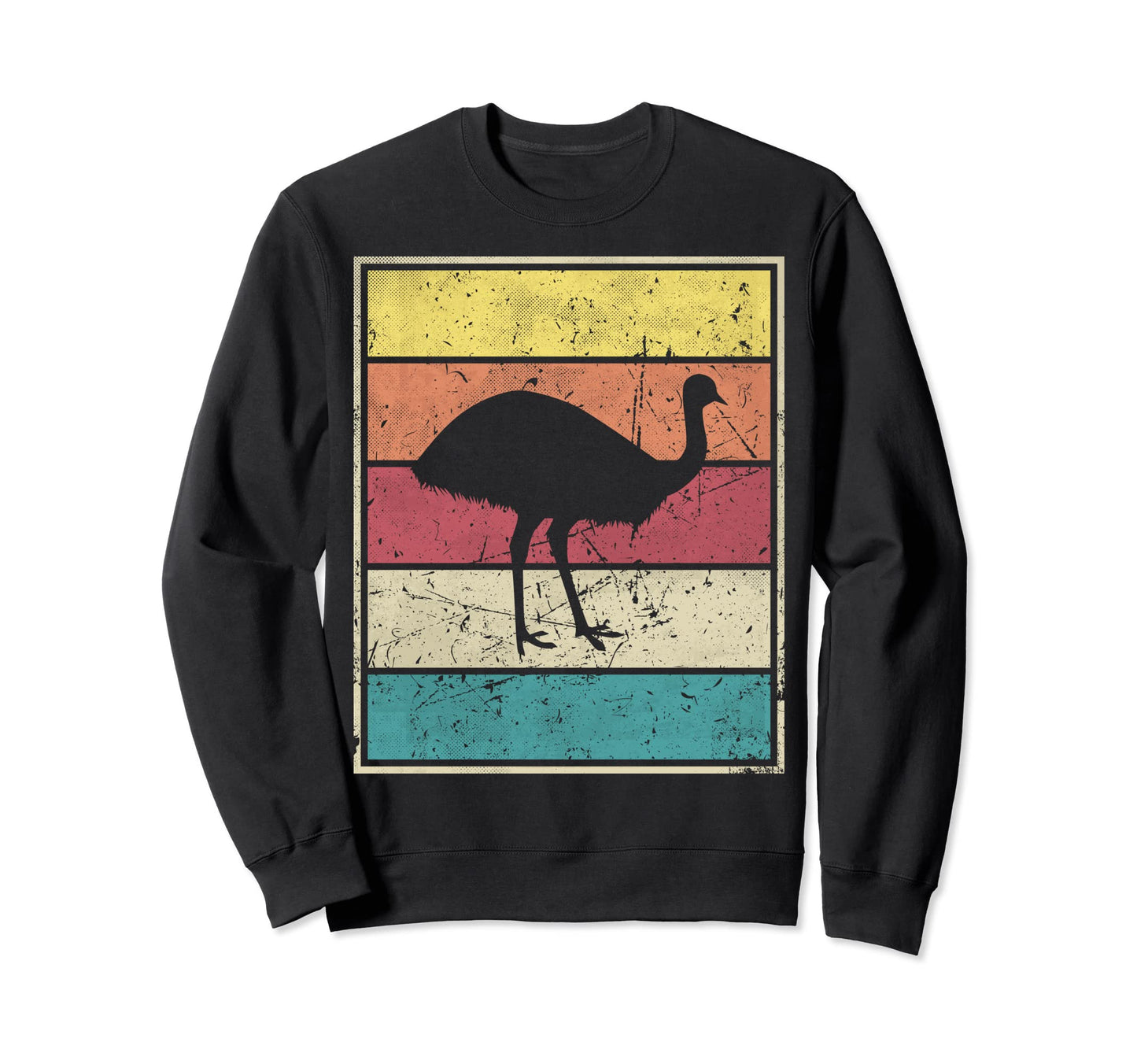 Emu Stripes Sweatshirt - Unique Graphic Men Women - T-Shirt, Sweatshirt, Hoodie