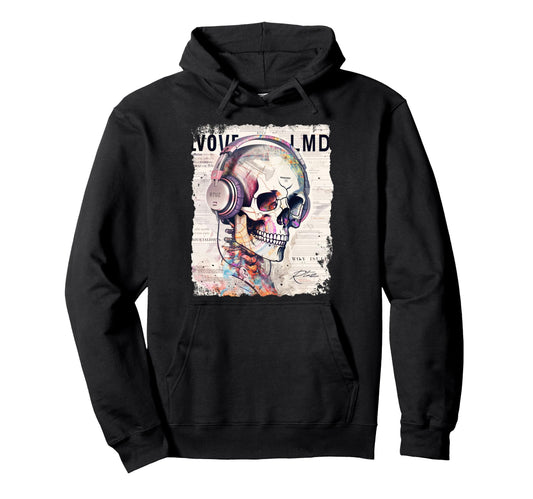 Aesthetic Streetwear Skull Hoodie - Unique Graphic Men Women - T-Shirt, Sweatshirt, Hoodie