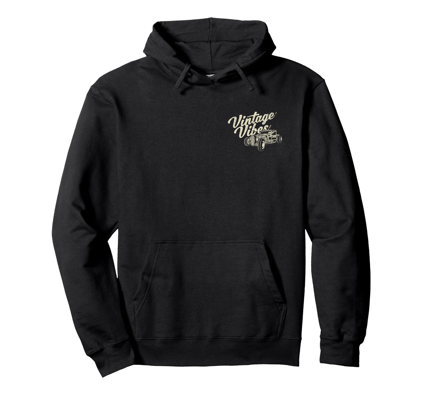 Vibes Main Street Usa Hotrod Motorcycle Hoodie - Unique Graphic Unisex - T-Shirt, Sweatshirt, Hoodie