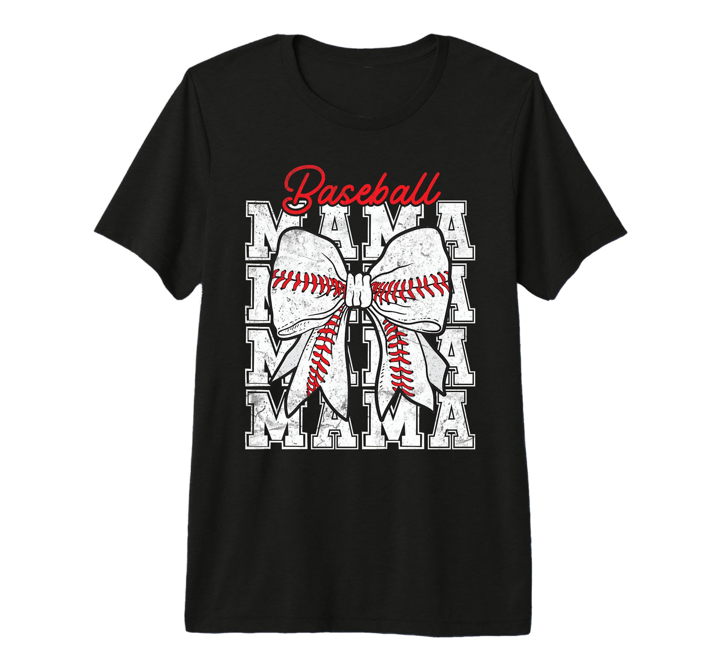 Baseball Mama Coquette Bow Game T-Shirt - Casual Everyday Wear Men Women - T-Shirt, Sweatshirt, Hoodie