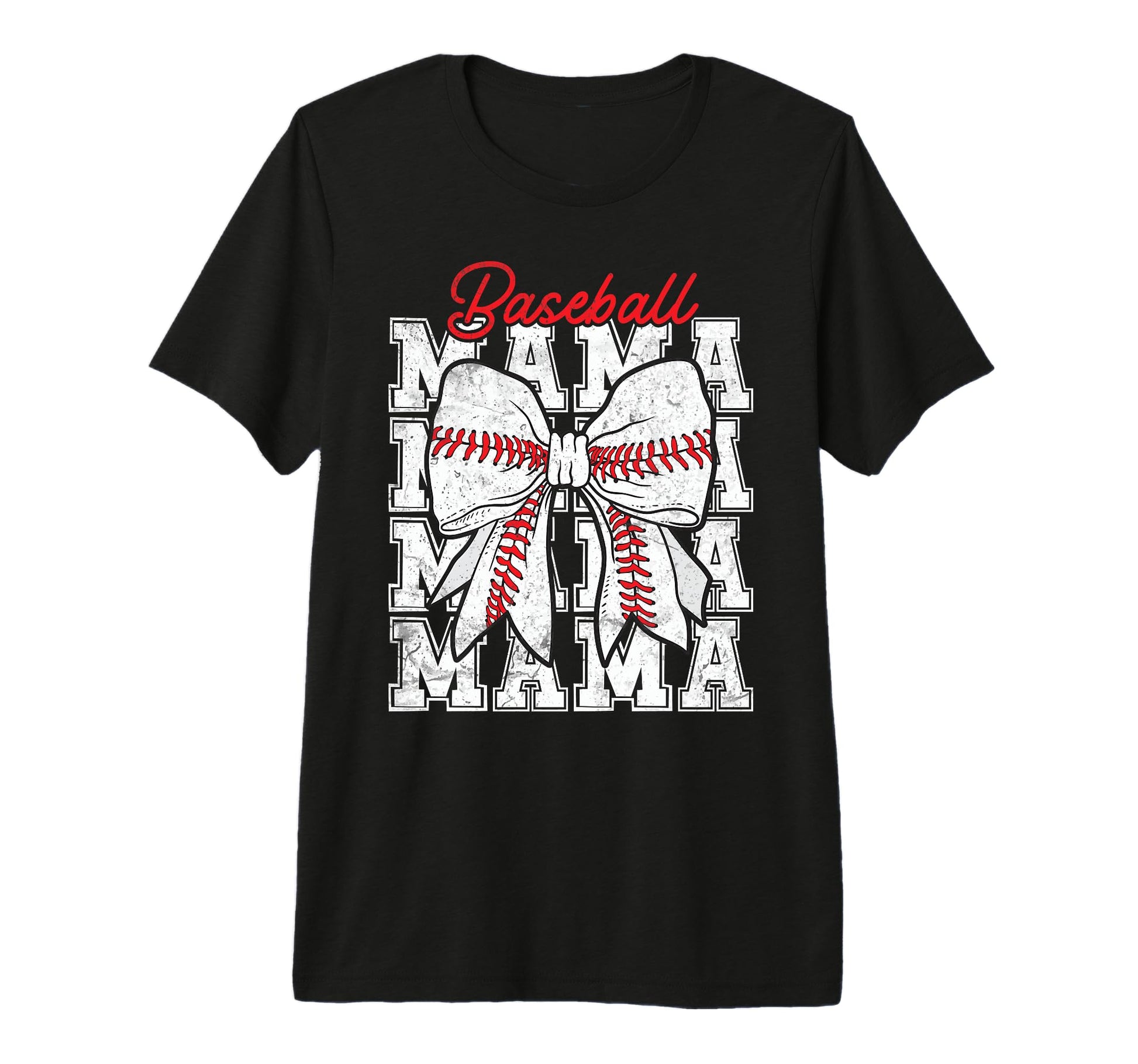 Baseball Mama Coquette Bow Game T-Shirt - Casual Everyday Wear Men Women - T-Shirt, Sweatshirt, Hoodie