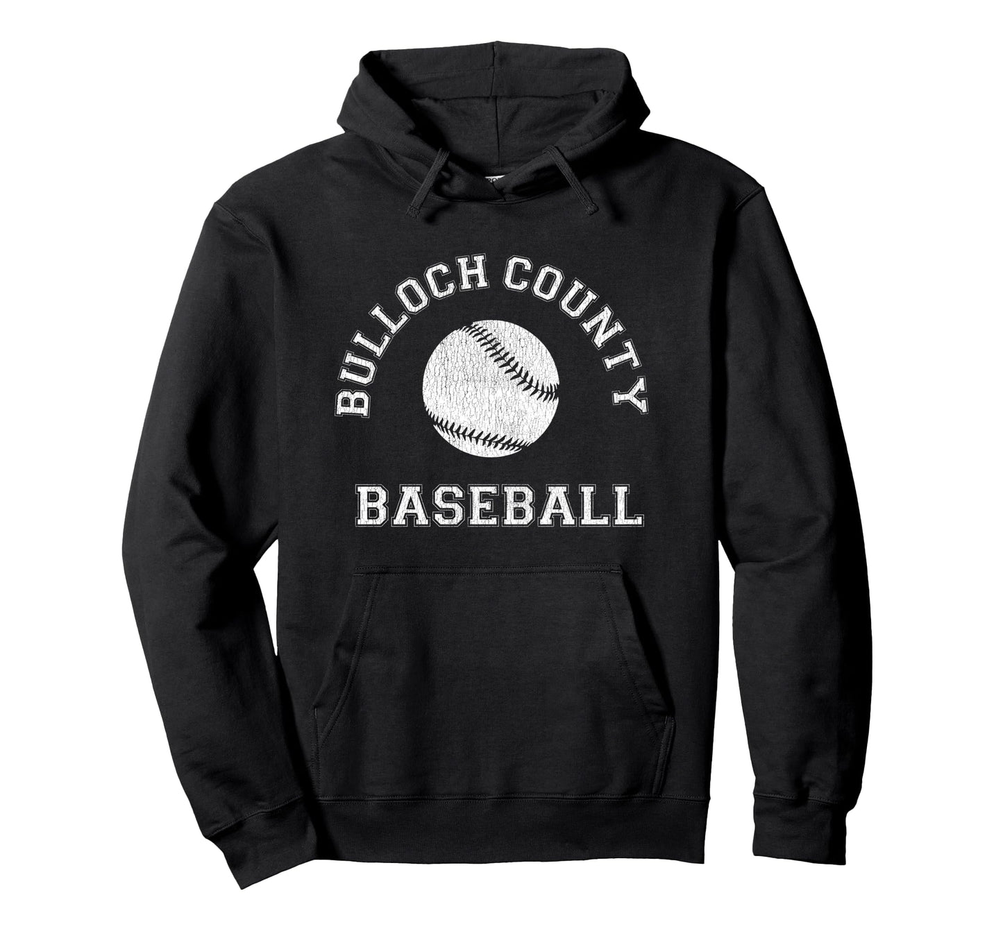 Bulloch County Baseball Distressed Hoodie - Custom Art Print Men Women - T-Shirt, Sweatshirt, Hoodie