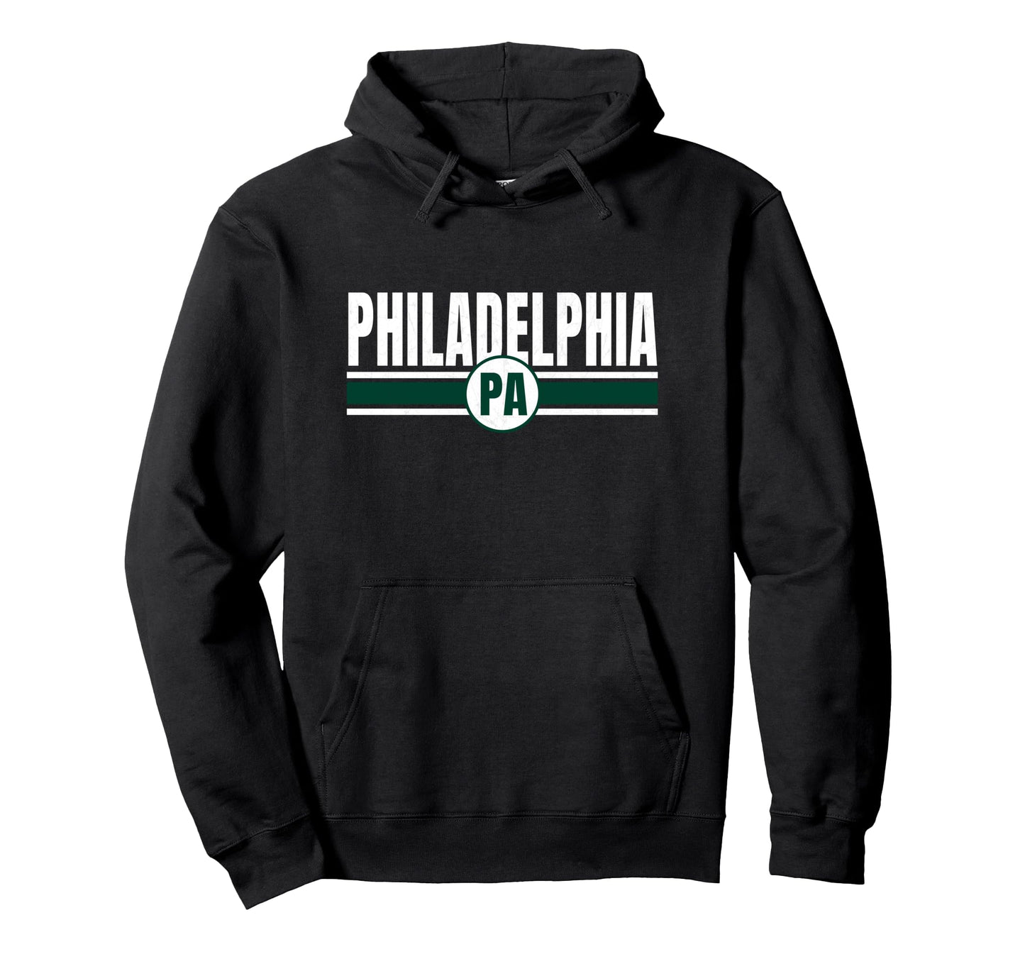 Striped Philadelphia Green Stripes Hoodie - Trendy Graphic Unisex - T-Shirt, Sweatshirt, Hoodie