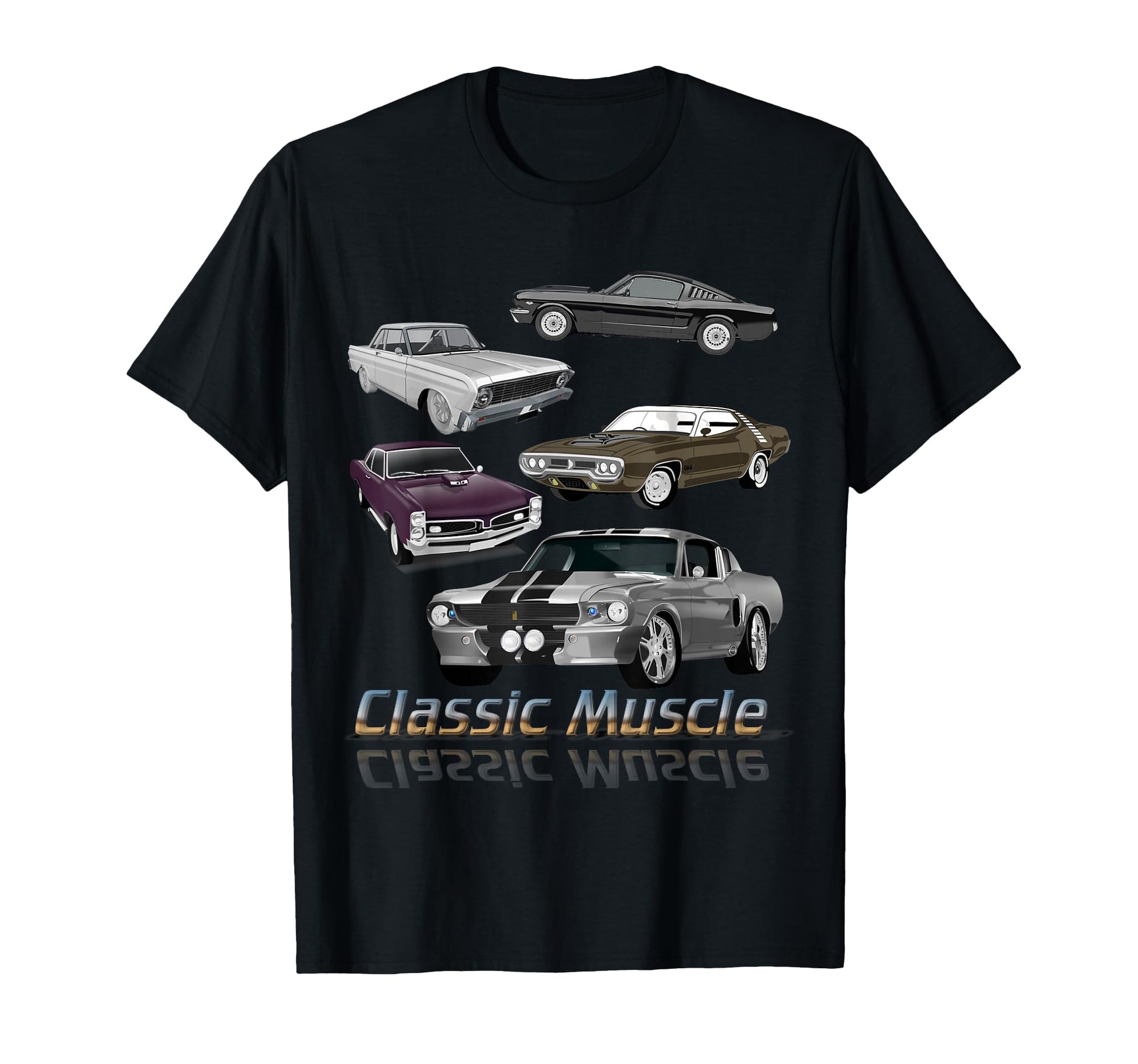 American Muscle Cars Novelty Small T-Shirt - Fun Novelty Design Men Women - T-Shirt, Sweatshirt, Hoodie