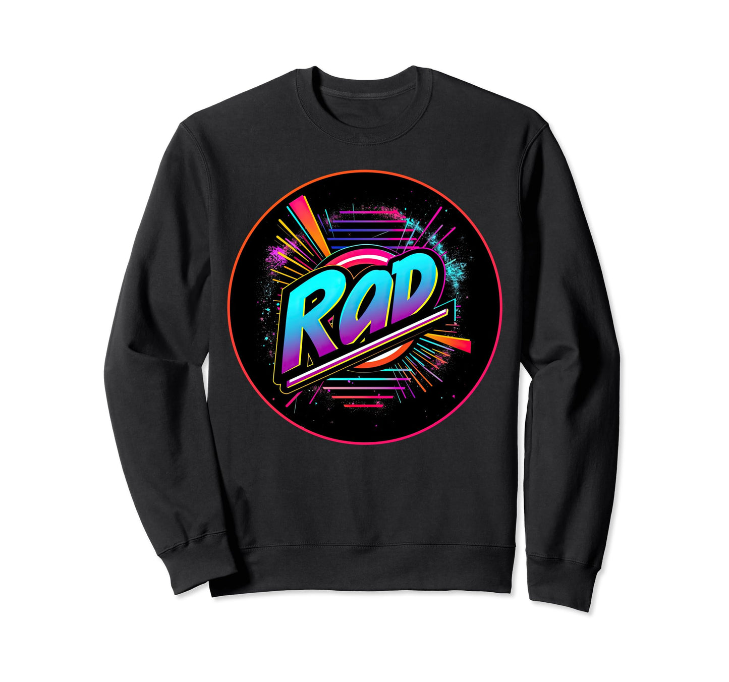 80S 90S Rad Party Synthwave Costume Sweatshirt - Minimalist Print Men Women - T-Shirt, Sweatshirt, Hoodie