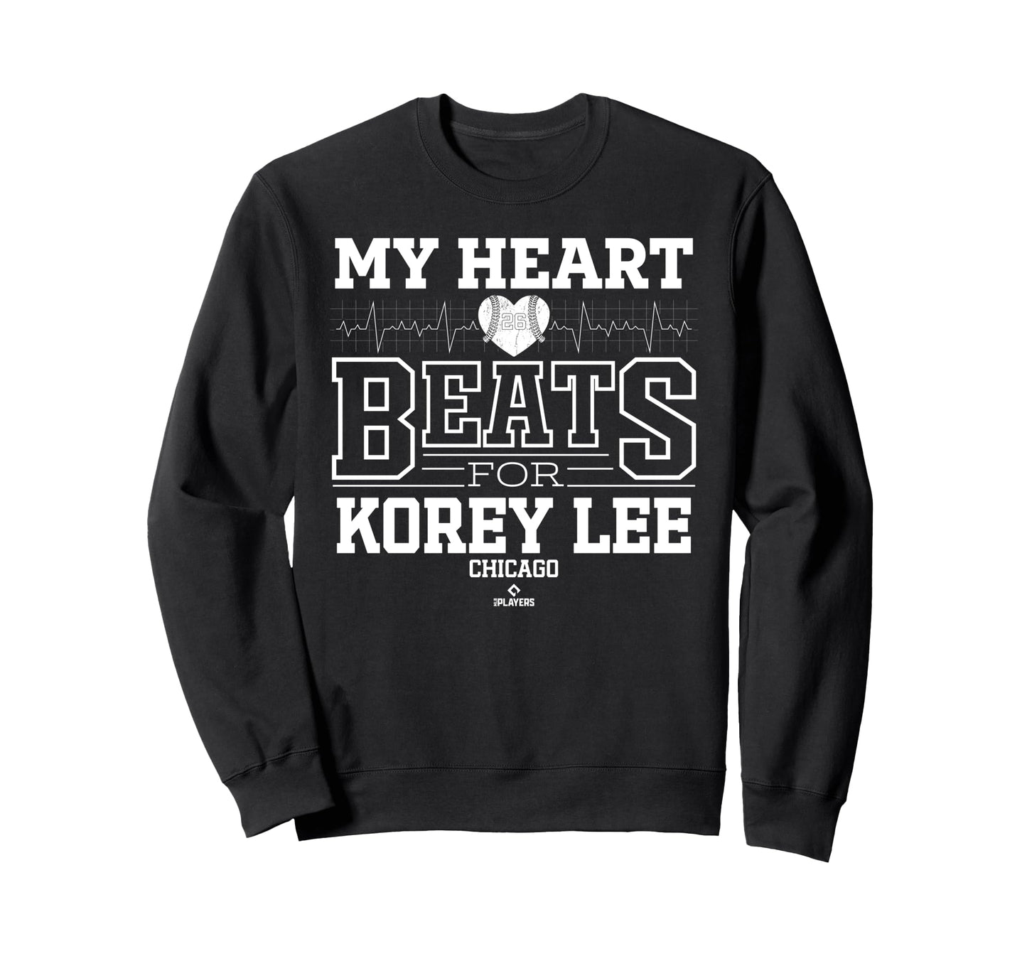 My Heart Beats Korey Lee Chicago Sweatshirt - Novelty Apparel for Adults - T-Shirt, Sweatshirt, Hoodie