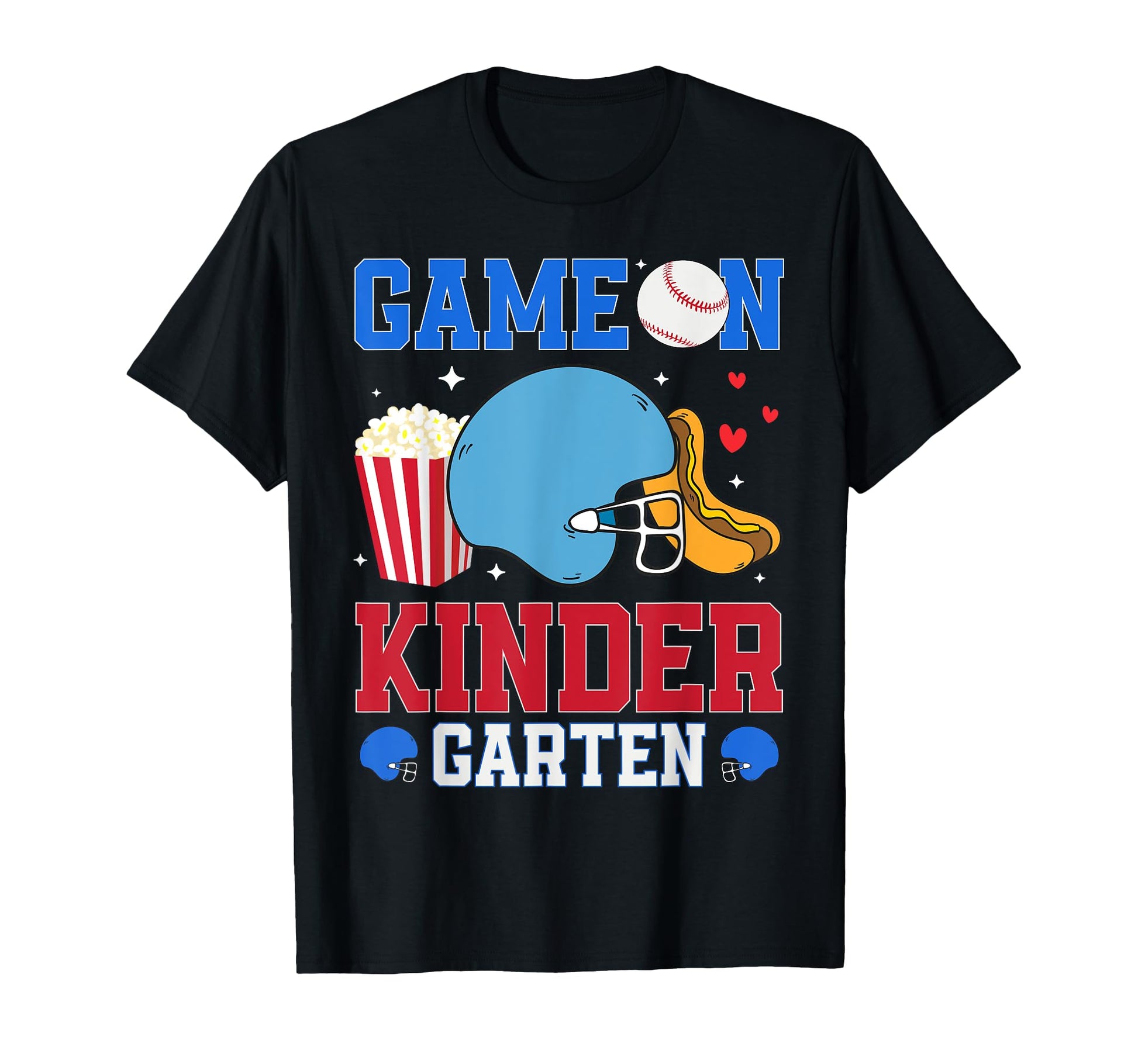Kindergarten Bow Game Baseball Player T-Shirt - Graphic Print for Adults - T-Shirt, Sweatshirt, Hoodie