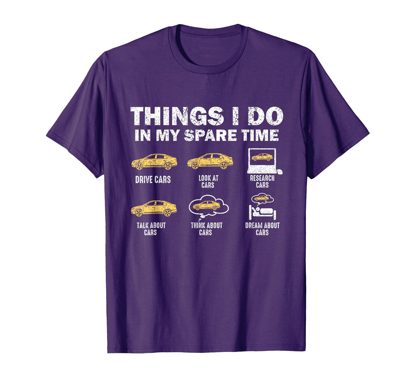 Funny Car 6 Things I Do My Spare Time T-Shirt - Unique Graphic Men Women - T-Shirt, Sweatshirt, Hoodie