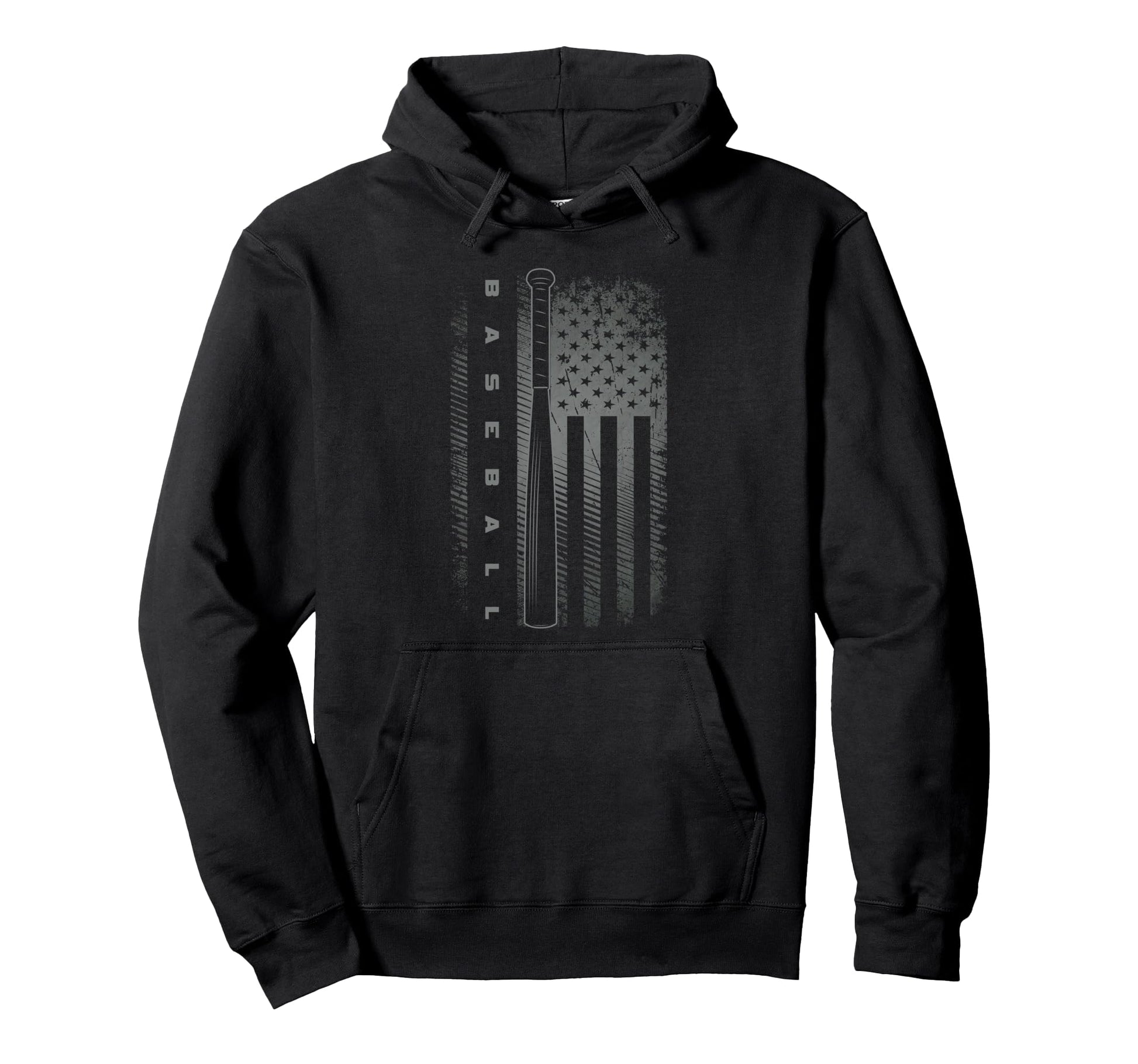 American Flag Baseball Baseball Hoodie - Minimalist Print Men Women - T-Shirt, Sweatshirt, Hoodie
