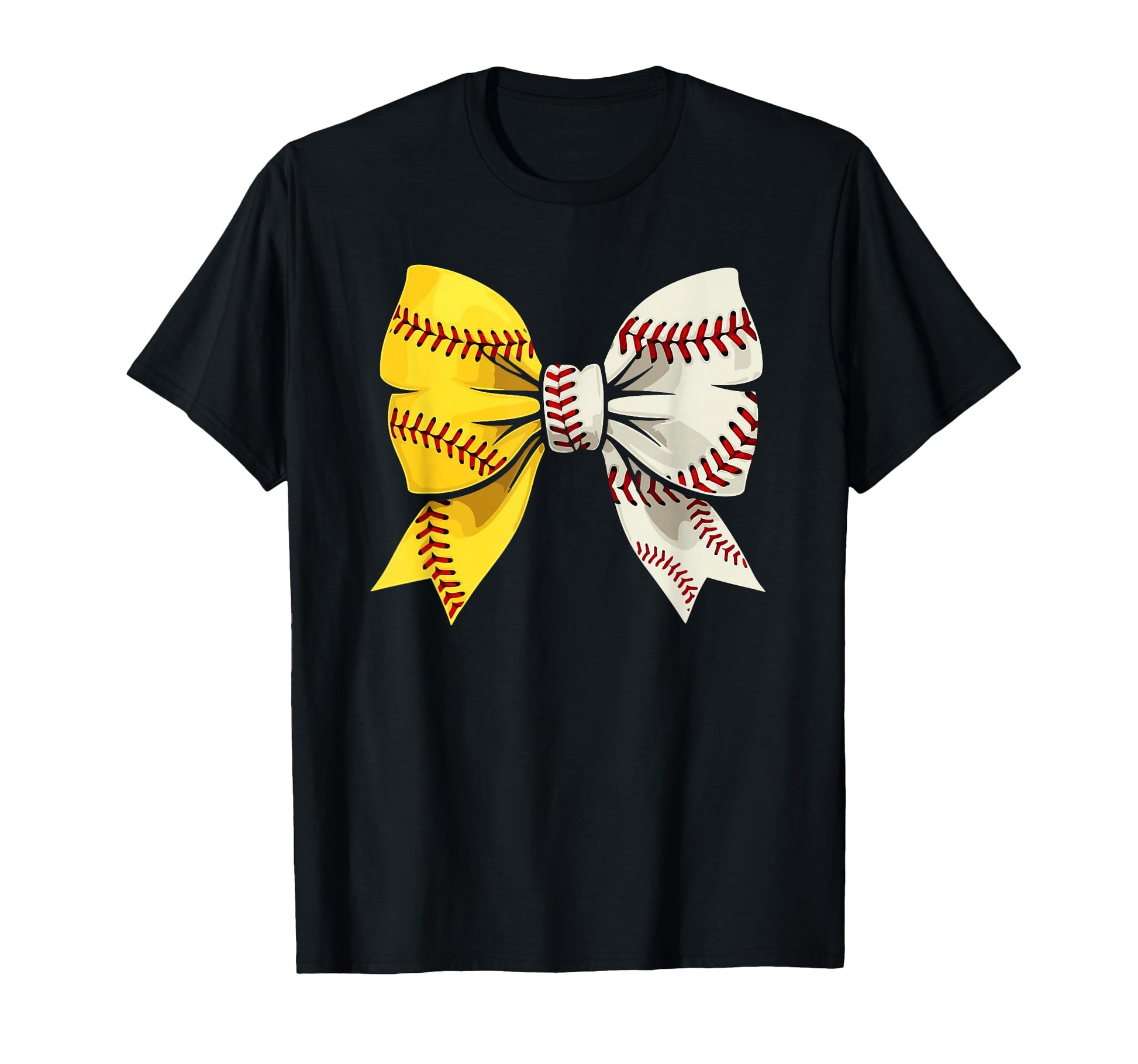 Baseball Softball Coquette Bow T-Shirt - Minimalist Print for Adults - T-Shirt, Sweatshirt, Hoodie