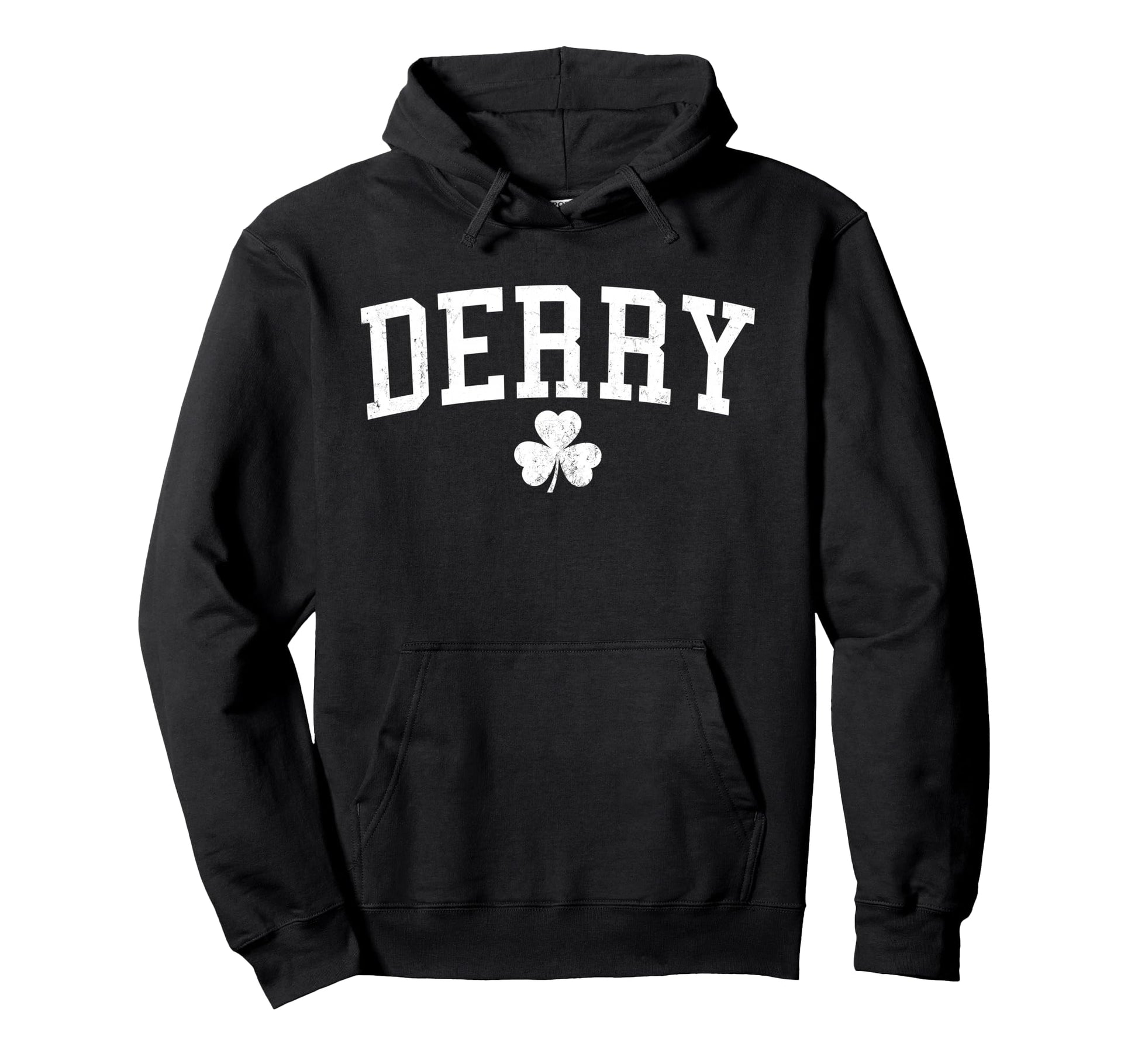 Derry Ireland St Patricks Day Distressed Hoodie - Streetwear Style Unisex - T-Shirt, Sweatshirt, Hoodie