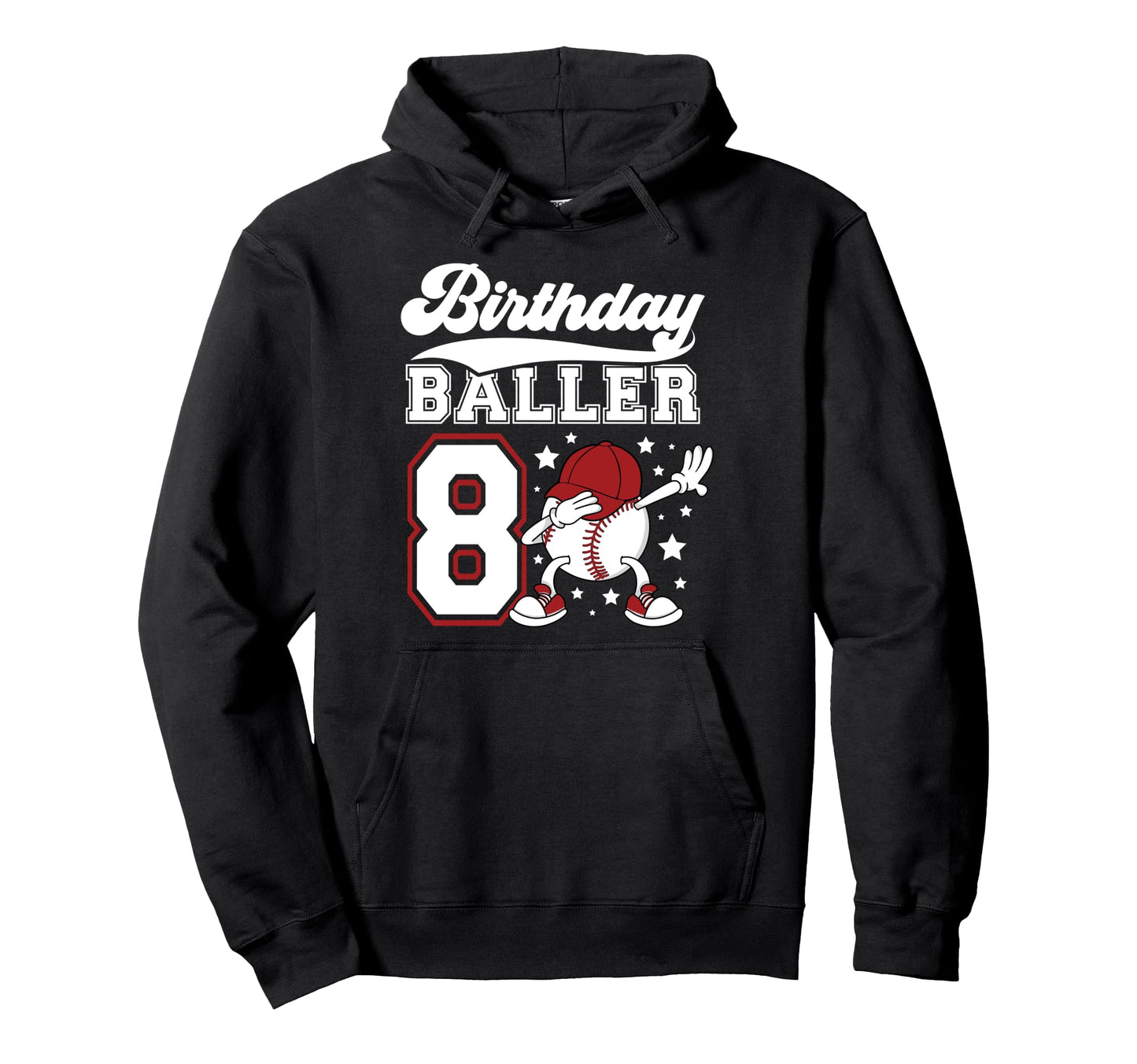 8Th Baseball Birthday Party Eight Year Hoodie - Streetwear Style Unisex - T-Shirt, Sweatshirt, Hoodie