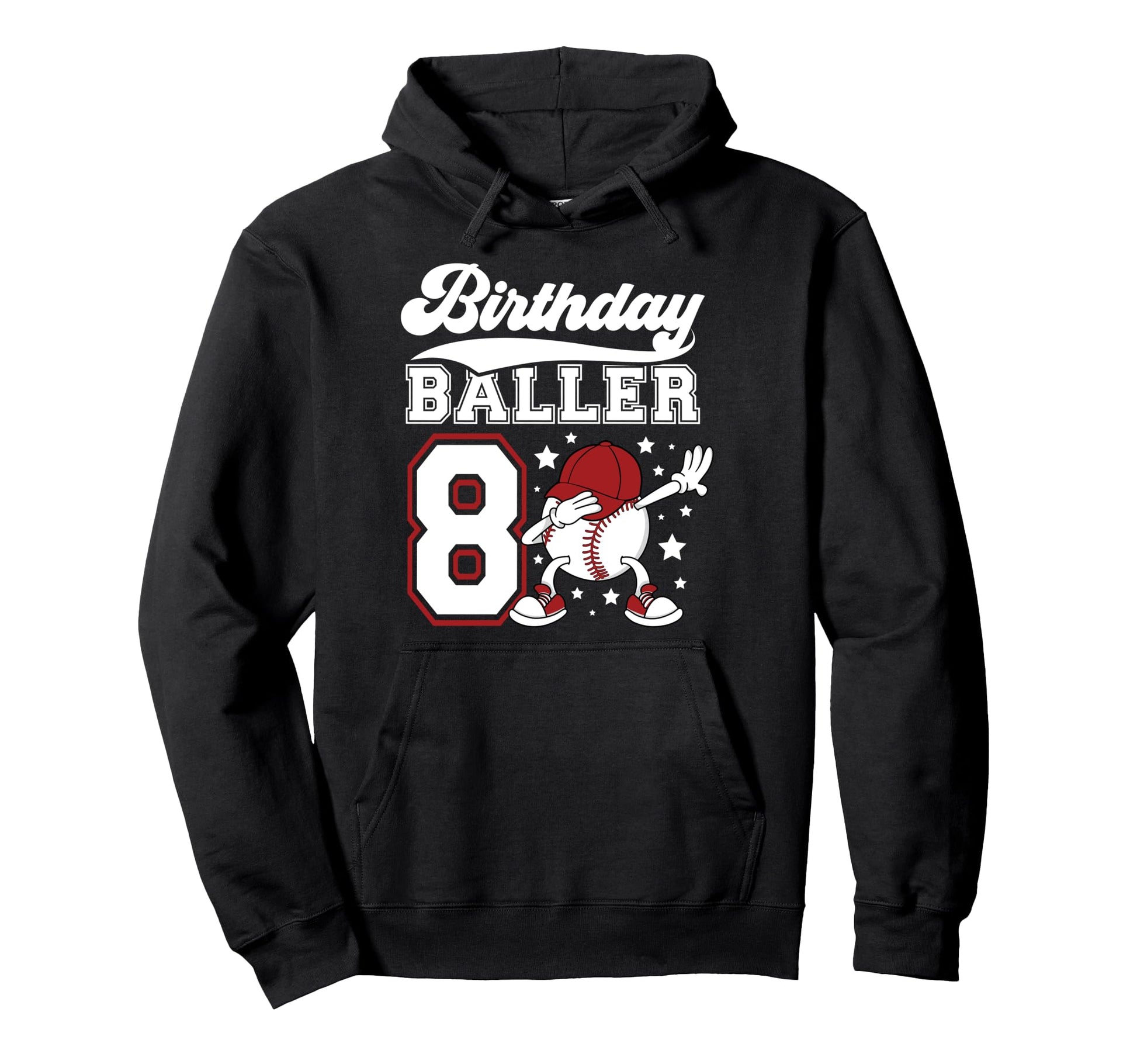 8Th Baseball Birthday Party Eight Year Hoodie - Streetwear Style Unisex - T-Shirt, Sweatshirt, Hoodie