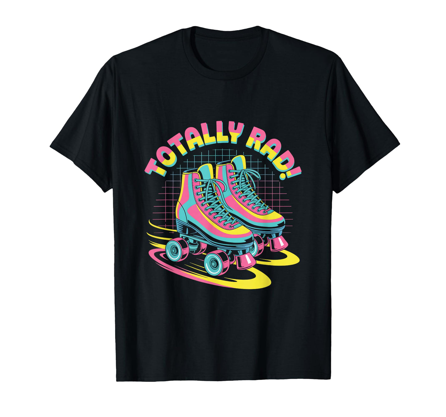Totally Rad Roller Skates 80S Aesthetic T-Shirt - Trendy Graphic for Adults - T-Shirt, Sweatshirt, Hoodie