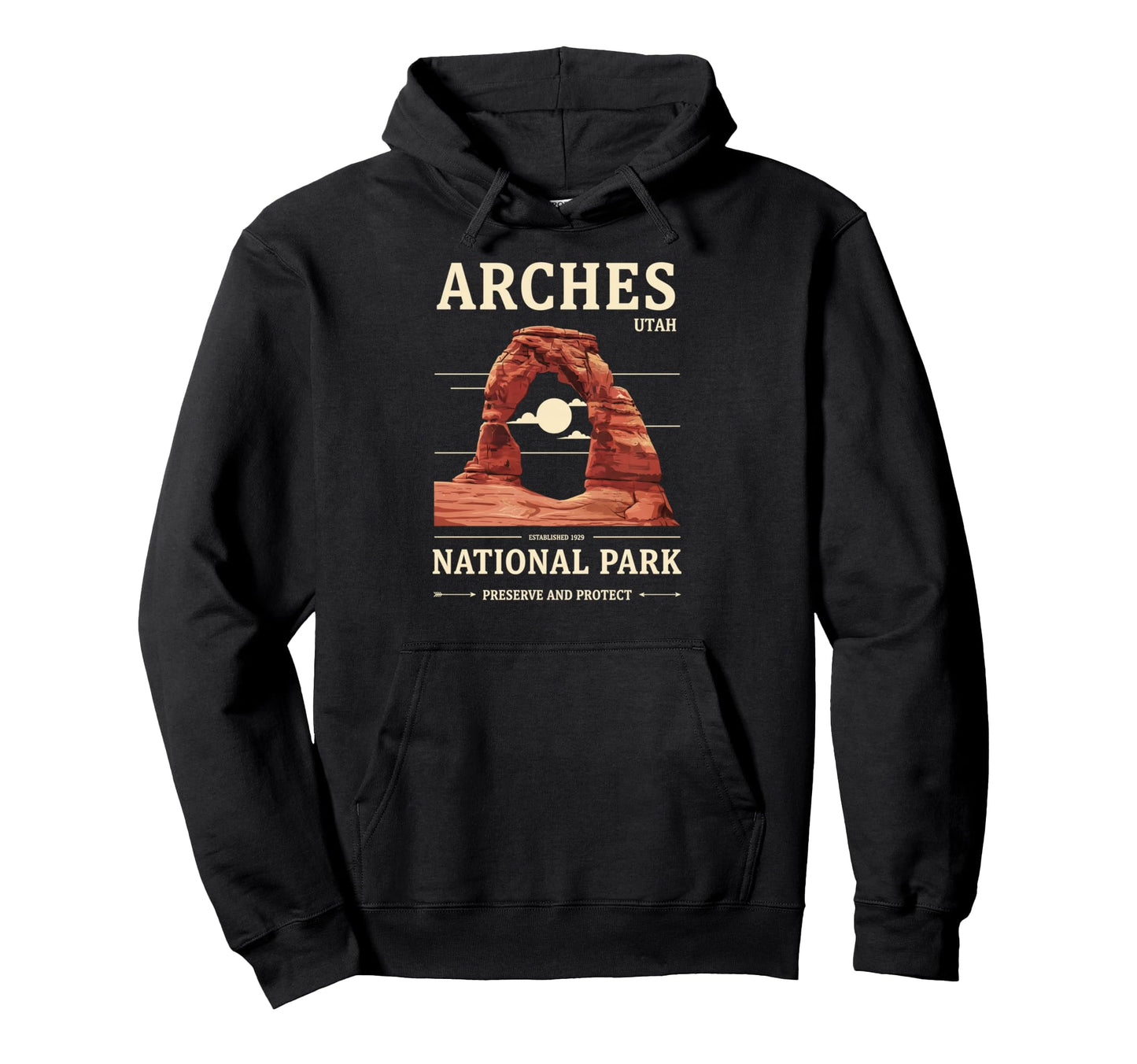 Arches Utah National Park Nature Hoodie - Custom Art Print for Adults - T-Shirt, Sweatshirt, Hoodie