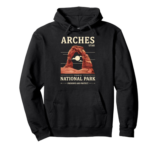 Arches Utah National Park Nature Hoodie - Custom Art Print for Adults - T-Shirt, Sweatshirt, Hoodie