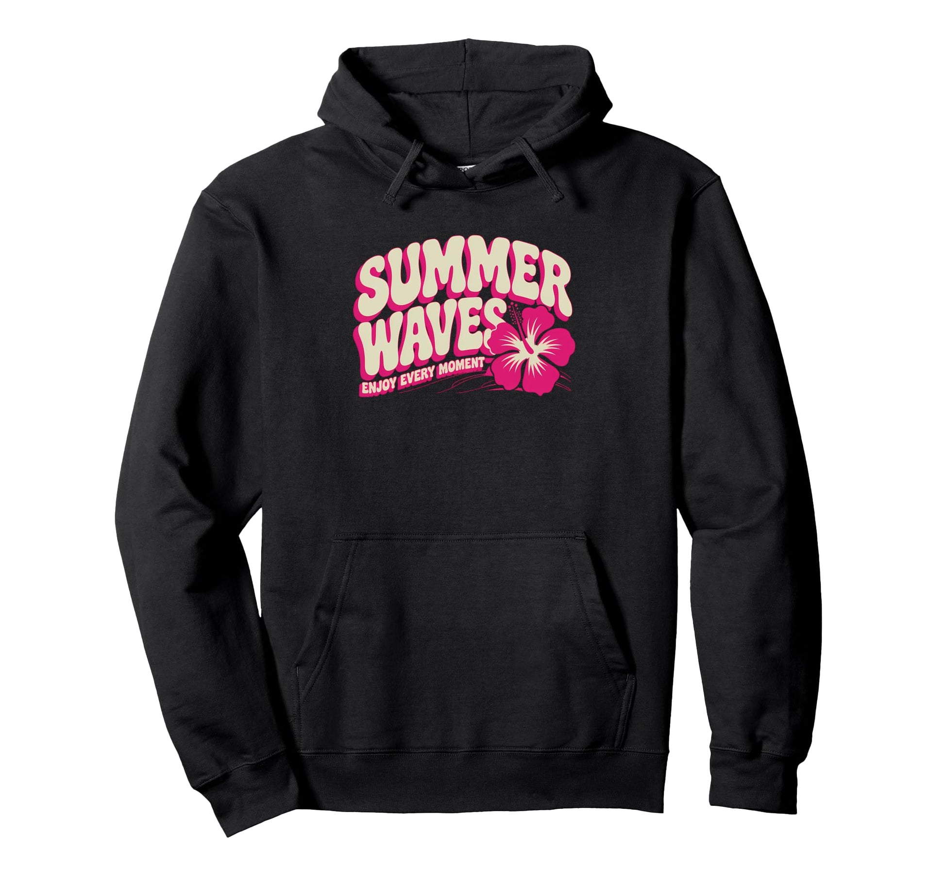 Typography Summer Vibes Summer Waves Hoodie - Casual Everyday Wear Unisex - T-Shirt, Sweatshirt, Hoodie