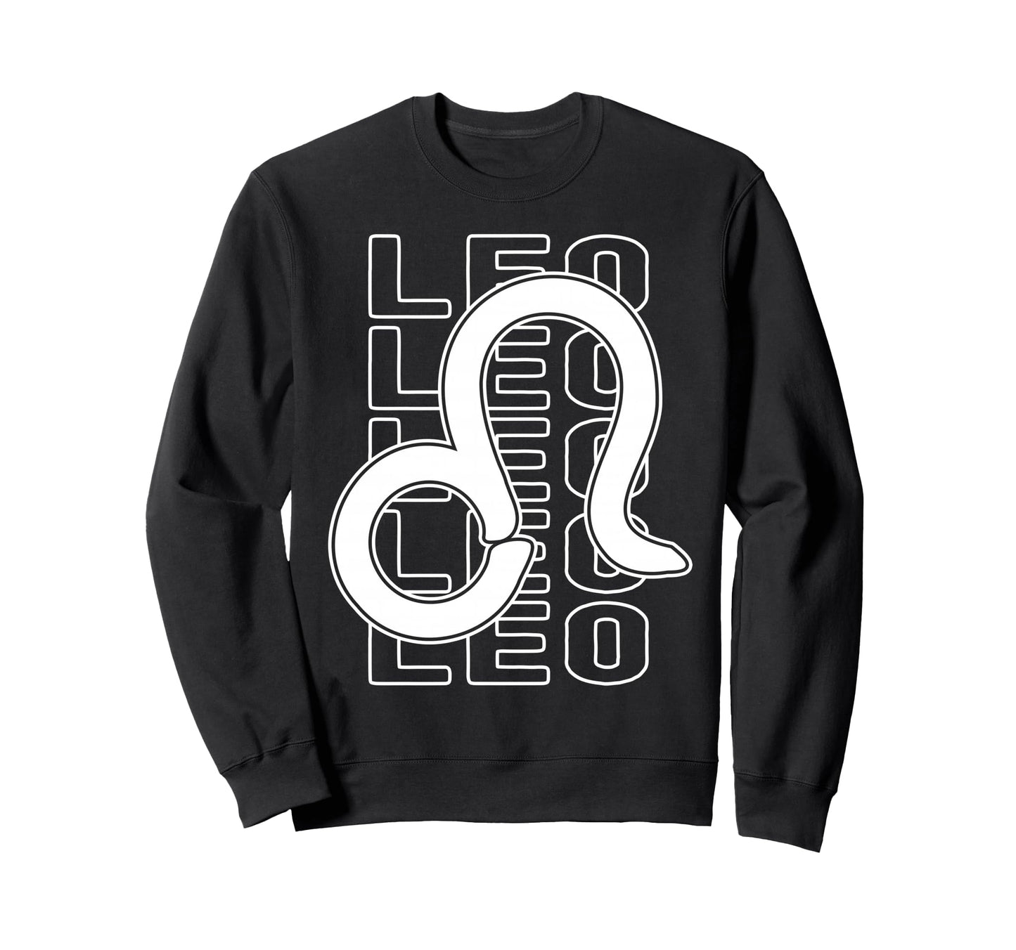Leo Zodiac Sign Typography Astrology Sweatshirt - Graphic Print Men Women - T-Shirt, Sweatshirt, Hoodie