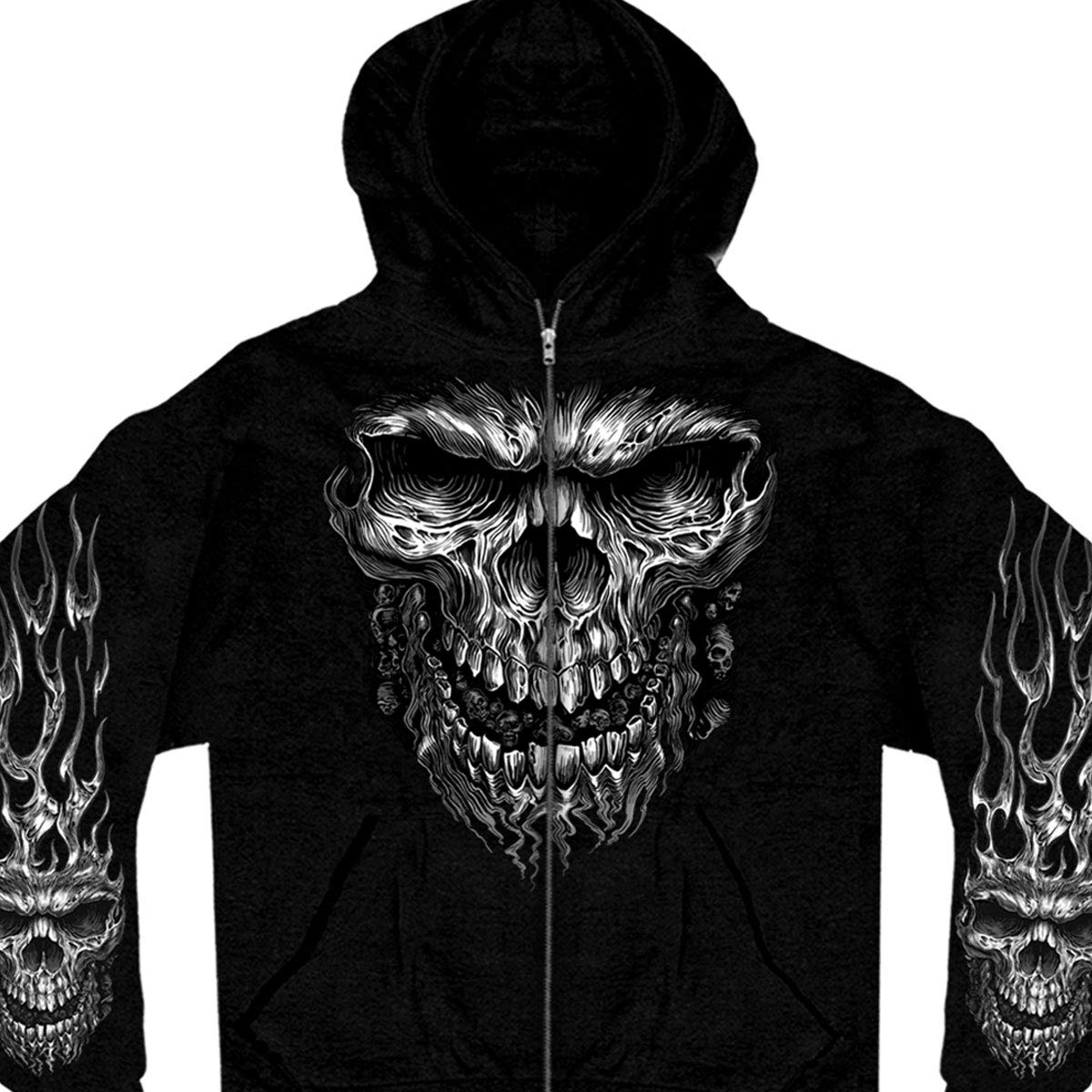 Hot Leathers Mens Shredder Skull Sweatshirt - Graphic Print for Adults - T-Shirt, Sweatshirt, Hoodie
